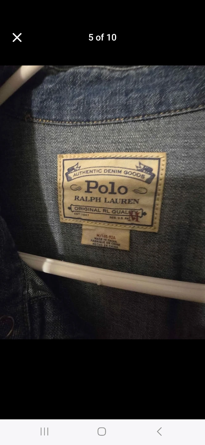 Polo Ralph Lauren Denim Shirt Dress - Medium - New - photo 4