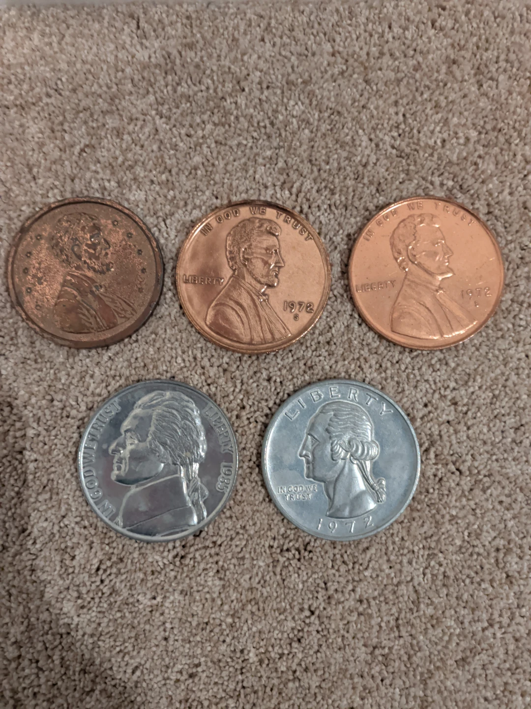 VINTAGE OVERSIZE COINS