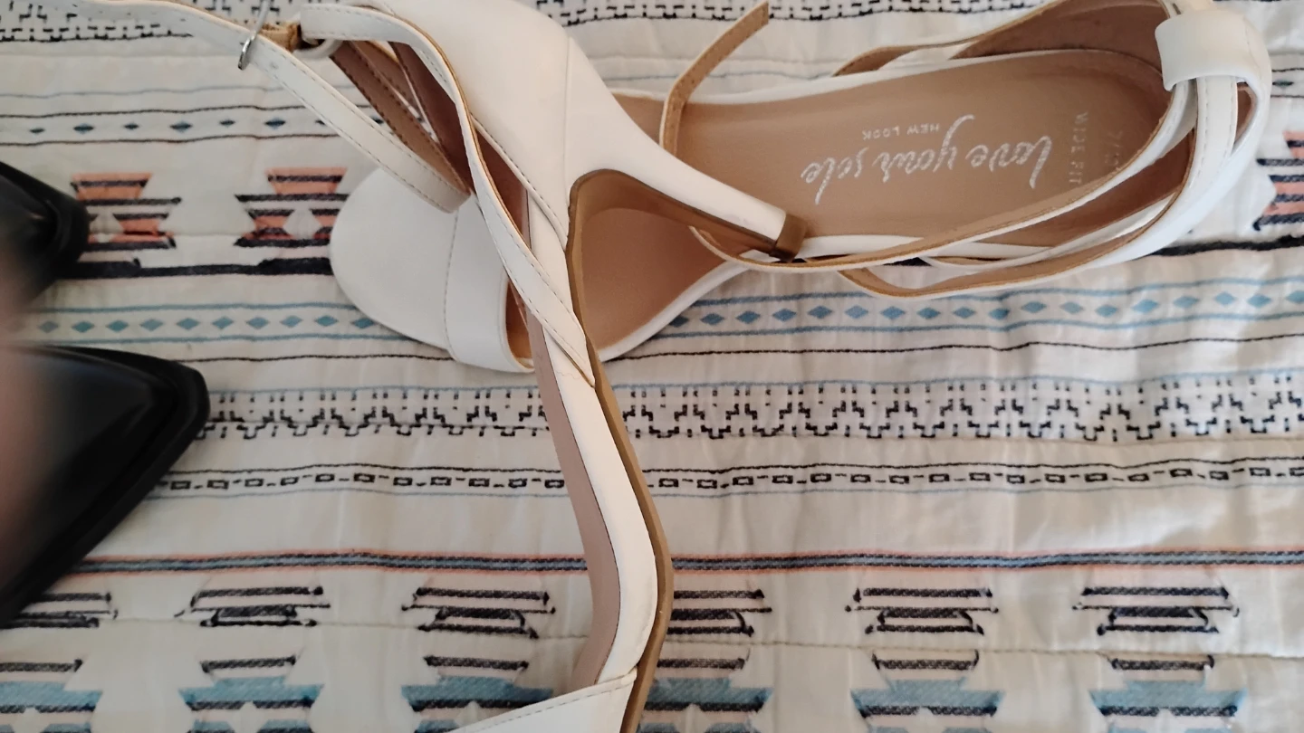 New Look White Wide Fit Heels