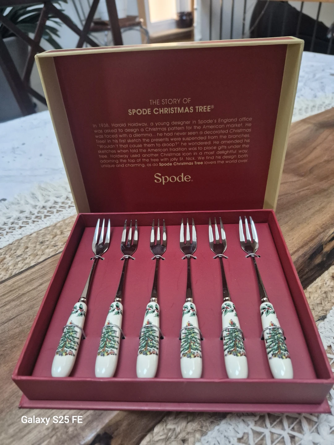 Spode Christmas Tree Dessert Forks Set (6)