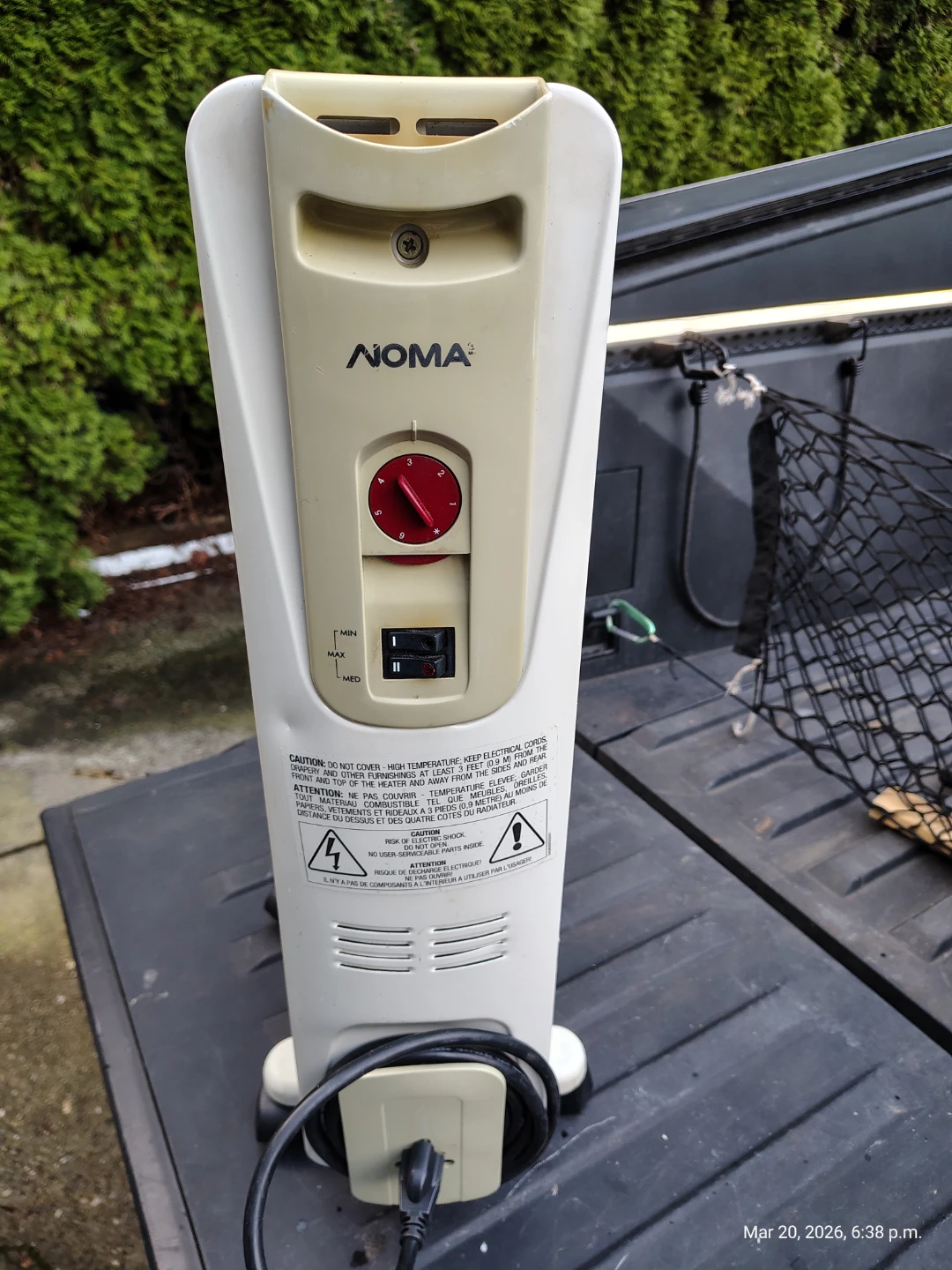 Noma 1500w Oil Space Heater with Thermostat