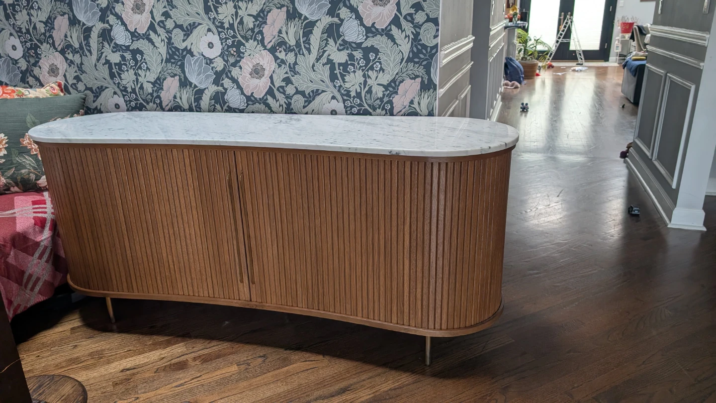 Wood and Marble Sideboard - photo 2
