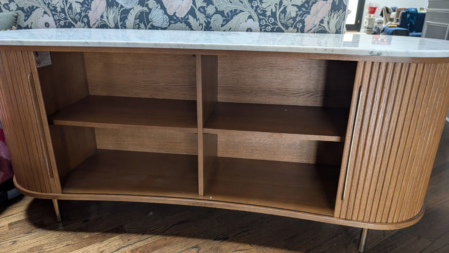Wood and Marble Sideboard - photo 5