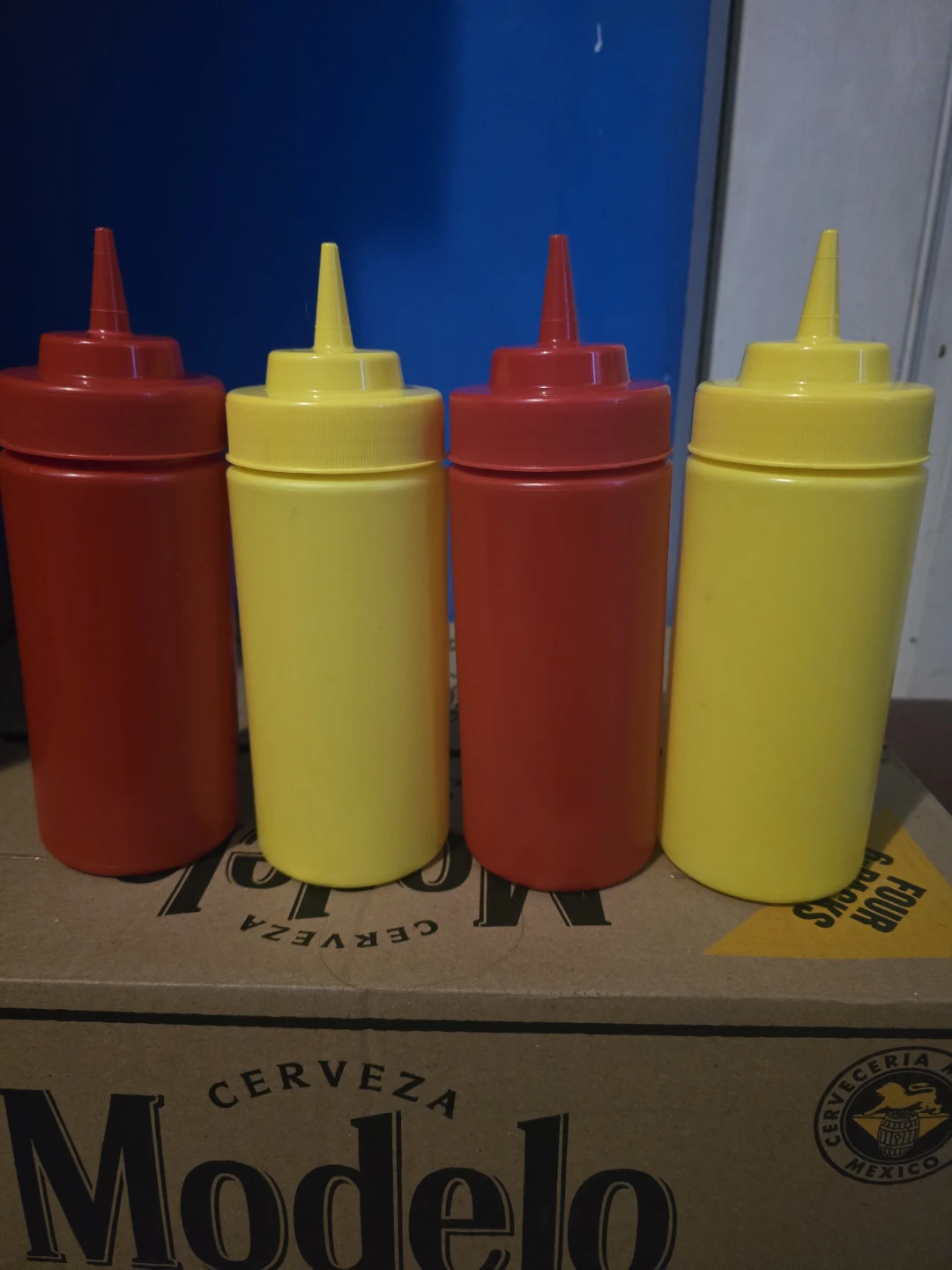 Ketchup and Mustard Squeeze Bottles - Set of 4