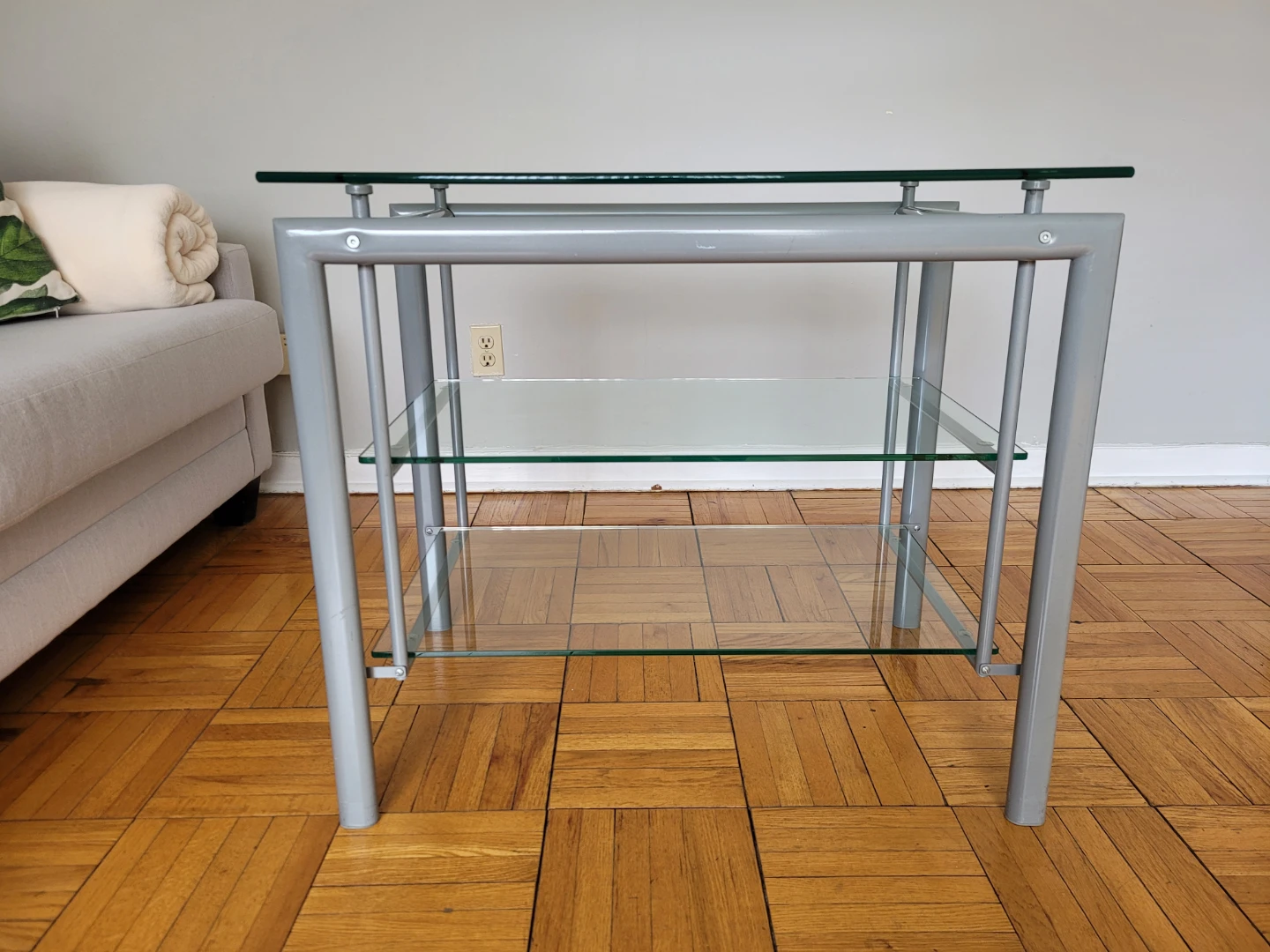 Glass Top TV stand with Metal Frame - photo 4