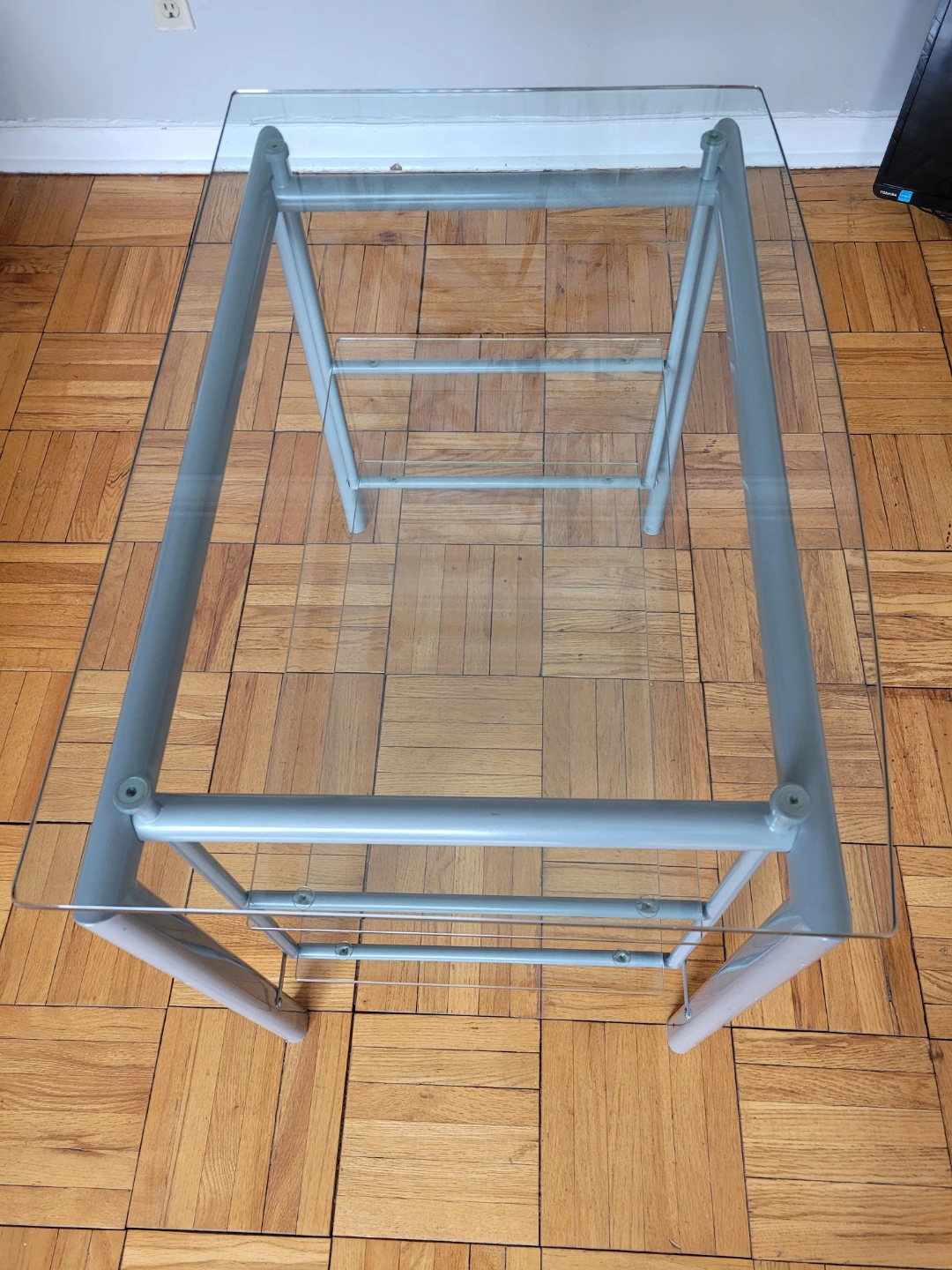 Glass Top TV stand with Metal Frame - photo 5