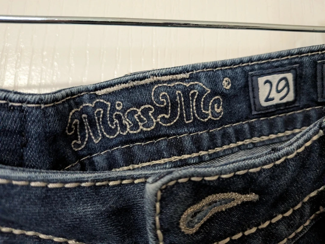 Miss Me Embellished Blue Denim Jeans Size 29
