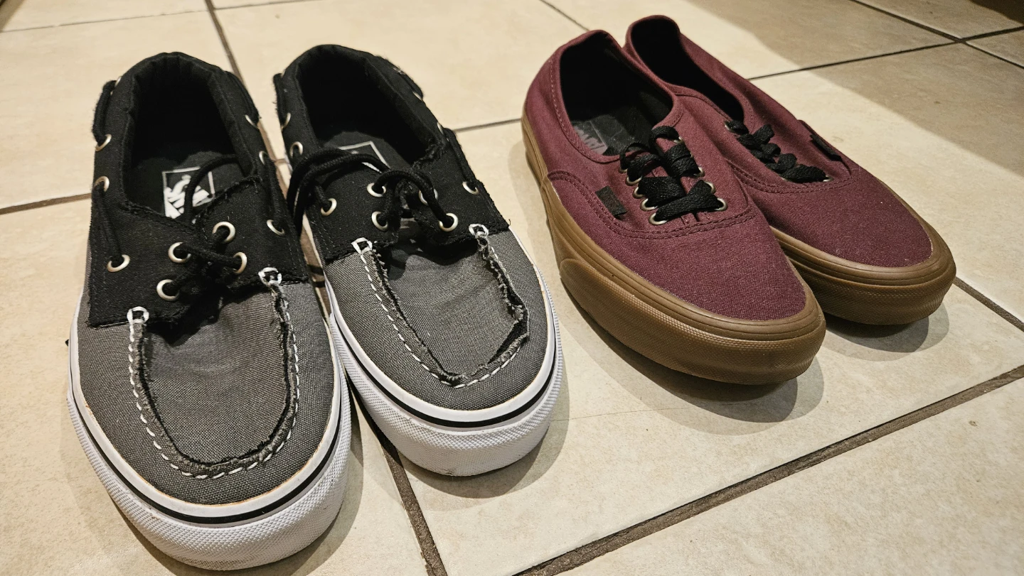 Vans Shoes - Black/Grey Boat Shoes & Burgundy Sneakers - photo 2