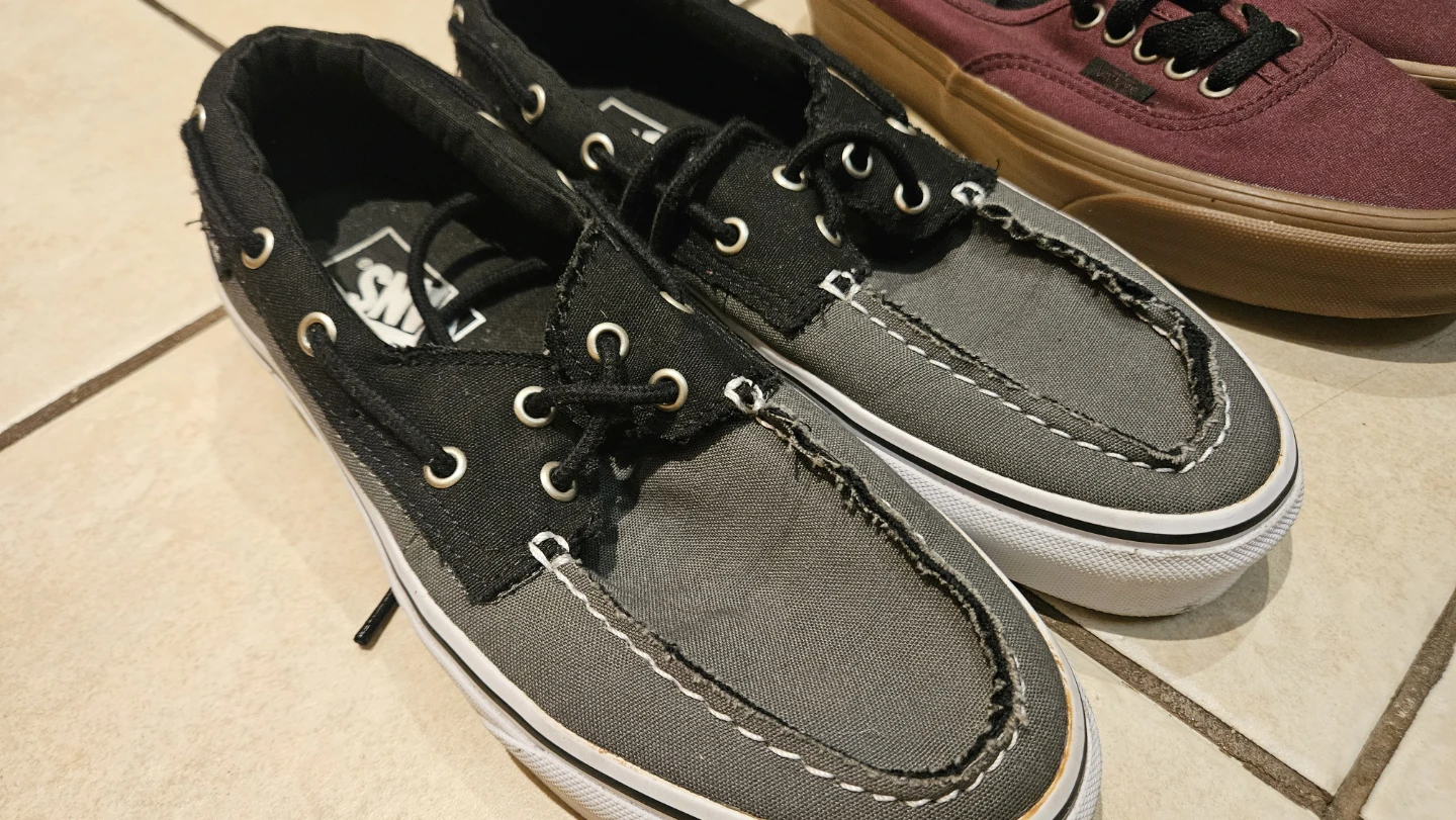 Vans Shoes - Black/Grey Boat Shoes & Burgundy Sneakers - photo 3