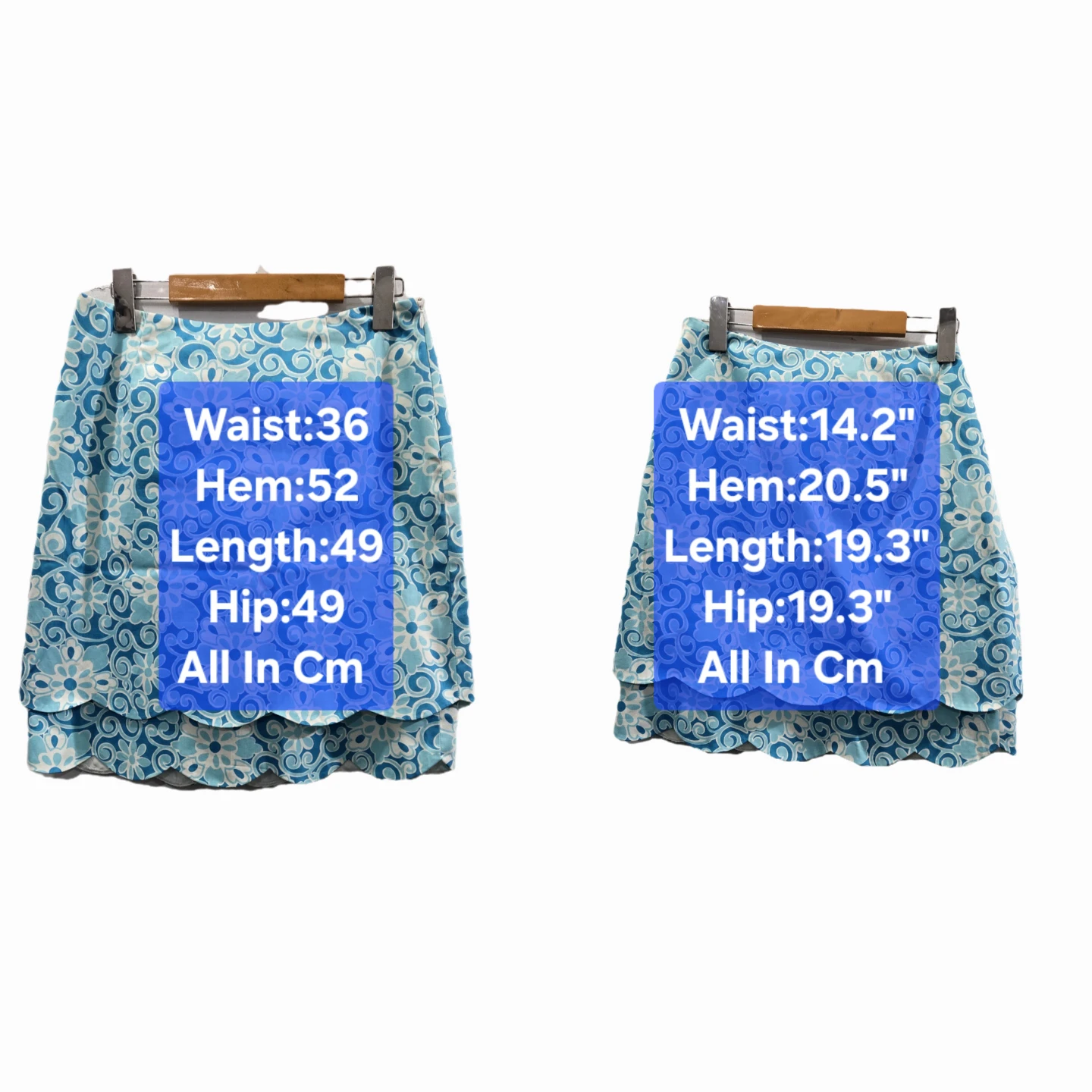 Luisa Spagnoli Floral Scalloped Hem Skirt Size US 6-8 - photo 2