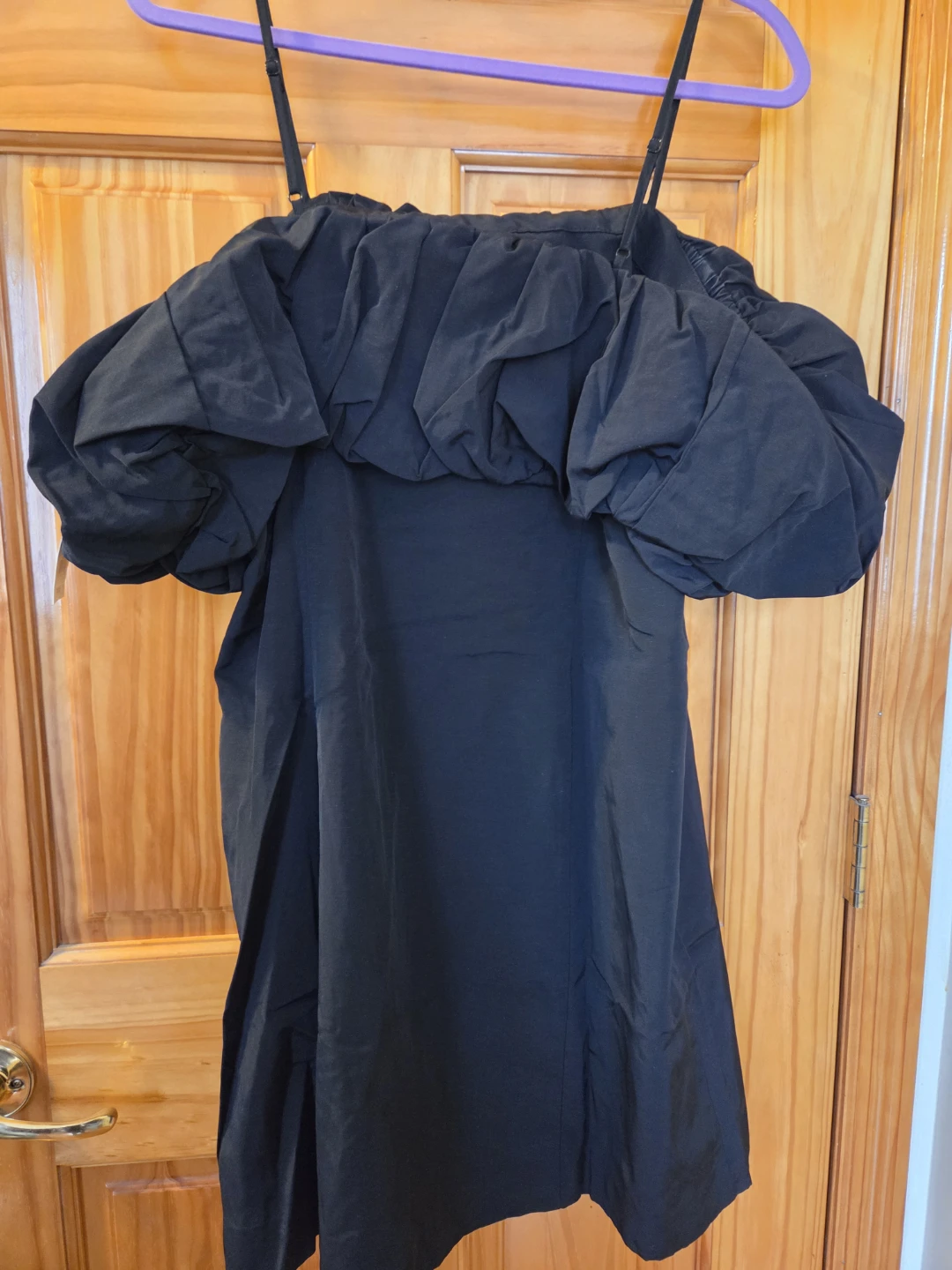 Black Off the Shoulder Ruffle Dress - photo 2