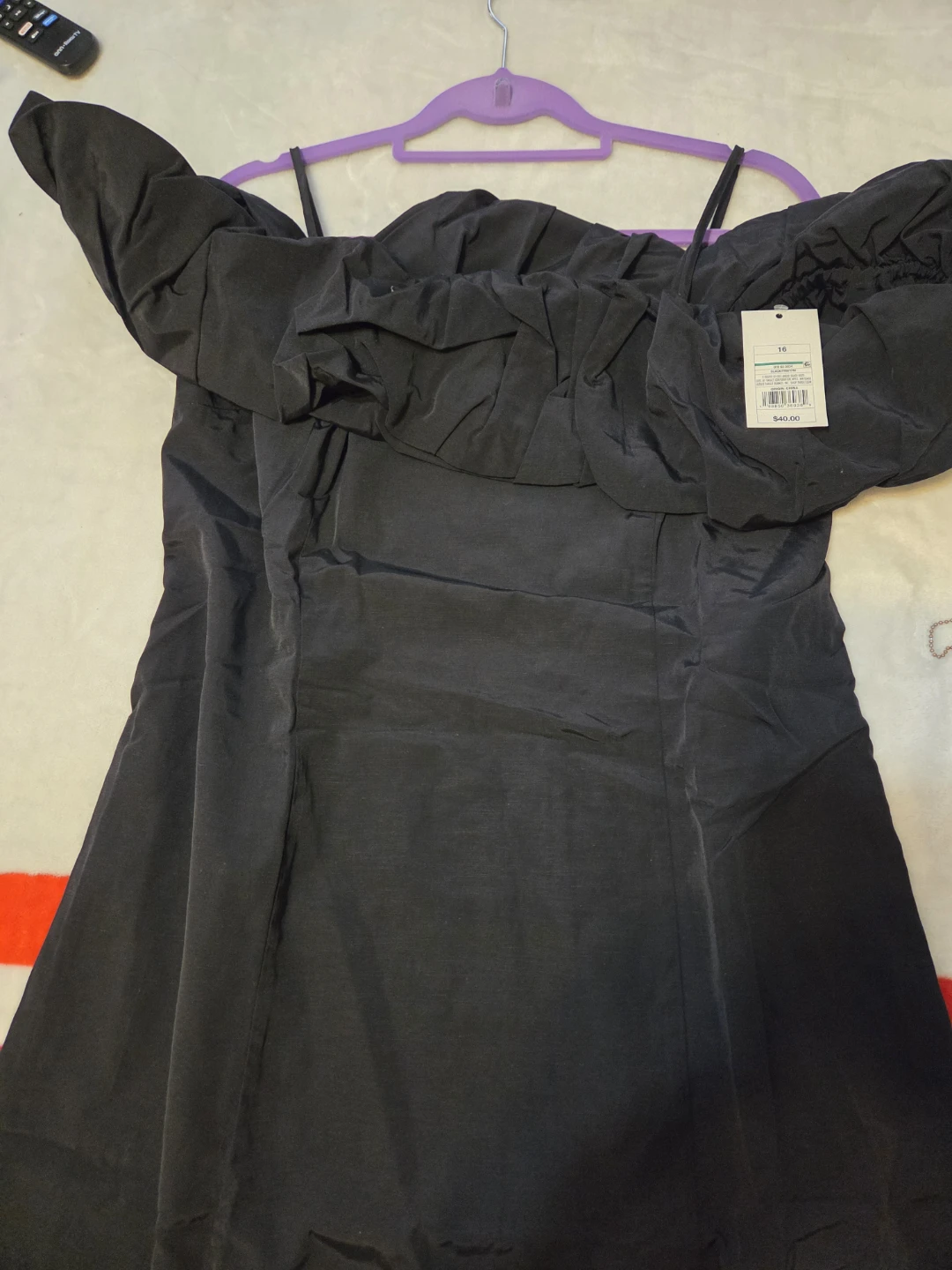 Black Off the Shoulder Ruffle Dress - photo 5