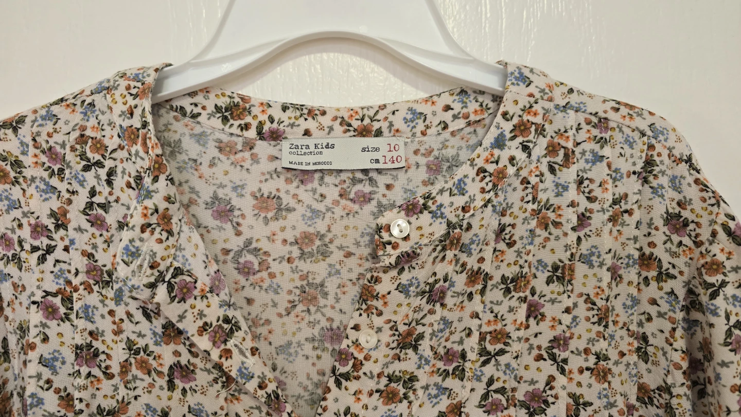 Zara Kids Floral Print Blouse Size 10 - photo 2