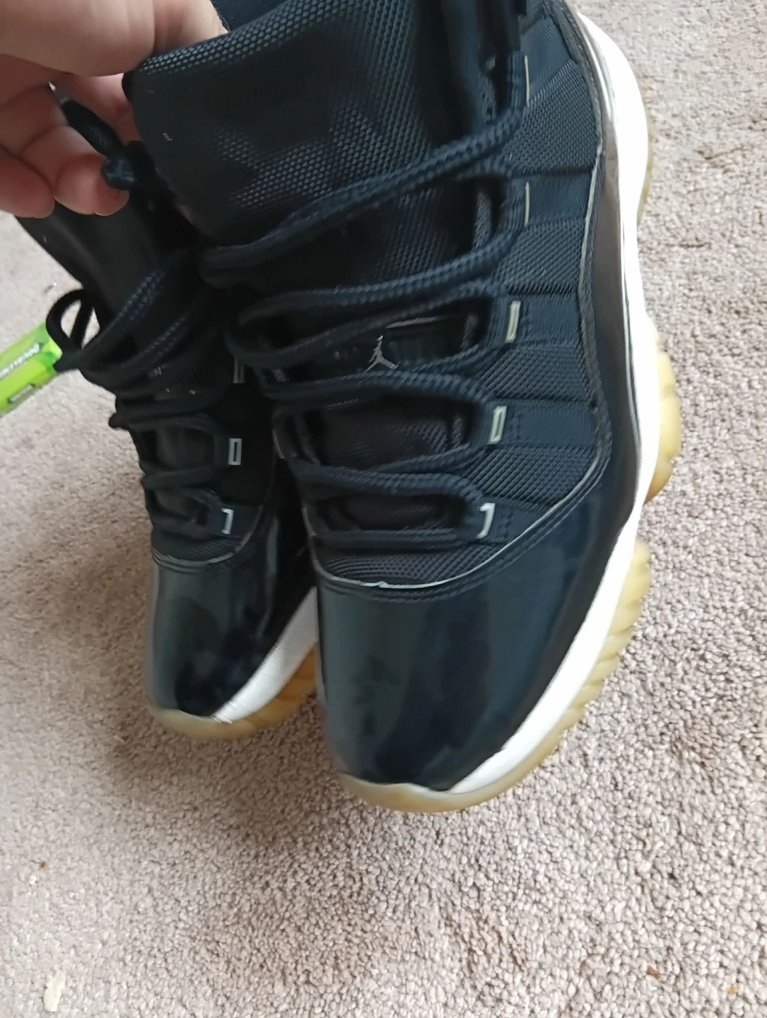 Air Jordan 11 Retro Black Patent Leather Sneakers - photo 2