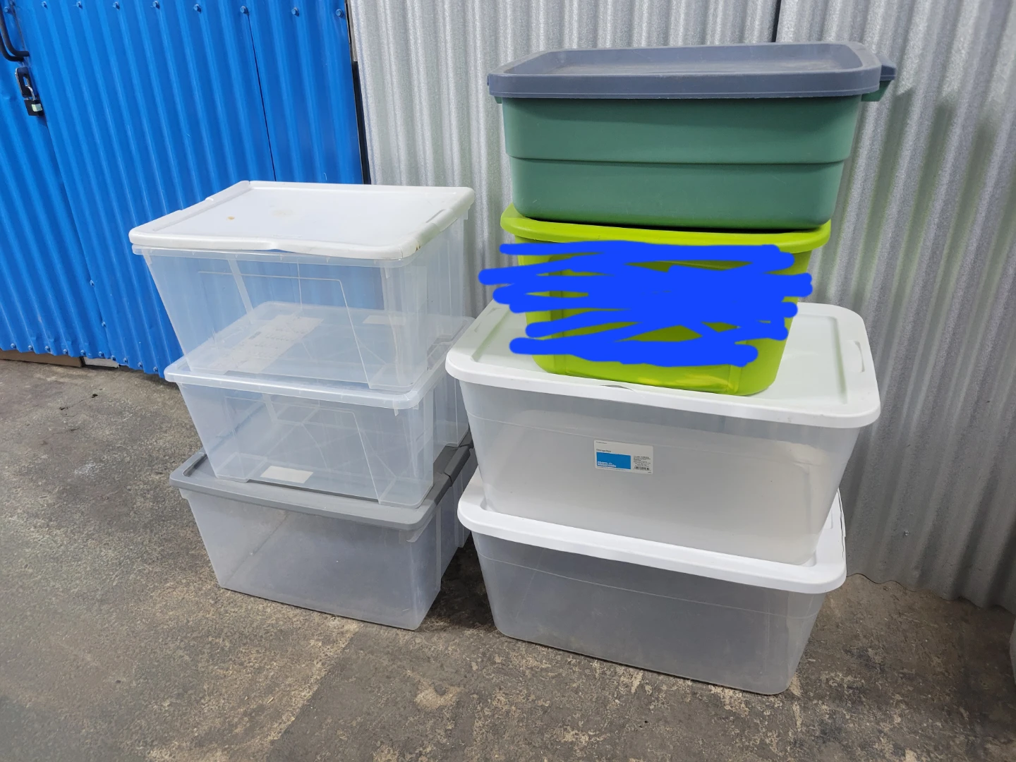 Assorted Storage Bins. Set of 6