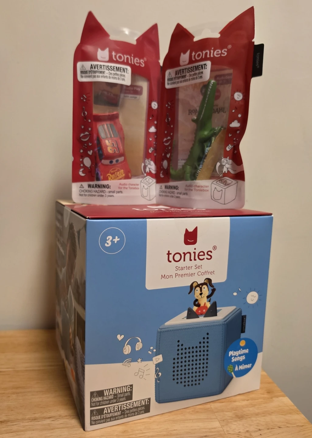 SEALED Tonies Starter Set with Disney Cars and Roald Dahl Tonies