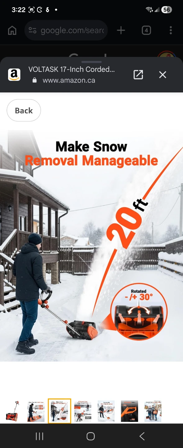 Voltask Snow Blower- Snow Shovel - photo 4