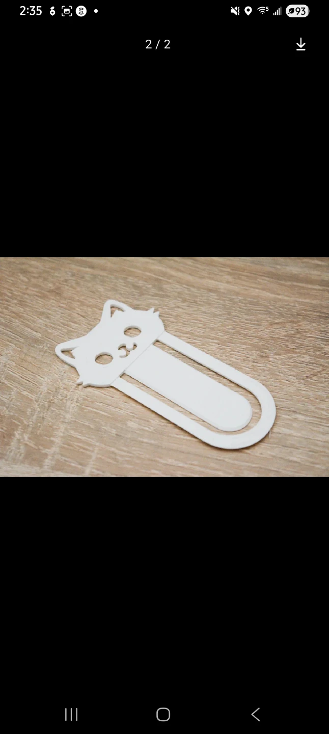 White Cat Bookmark