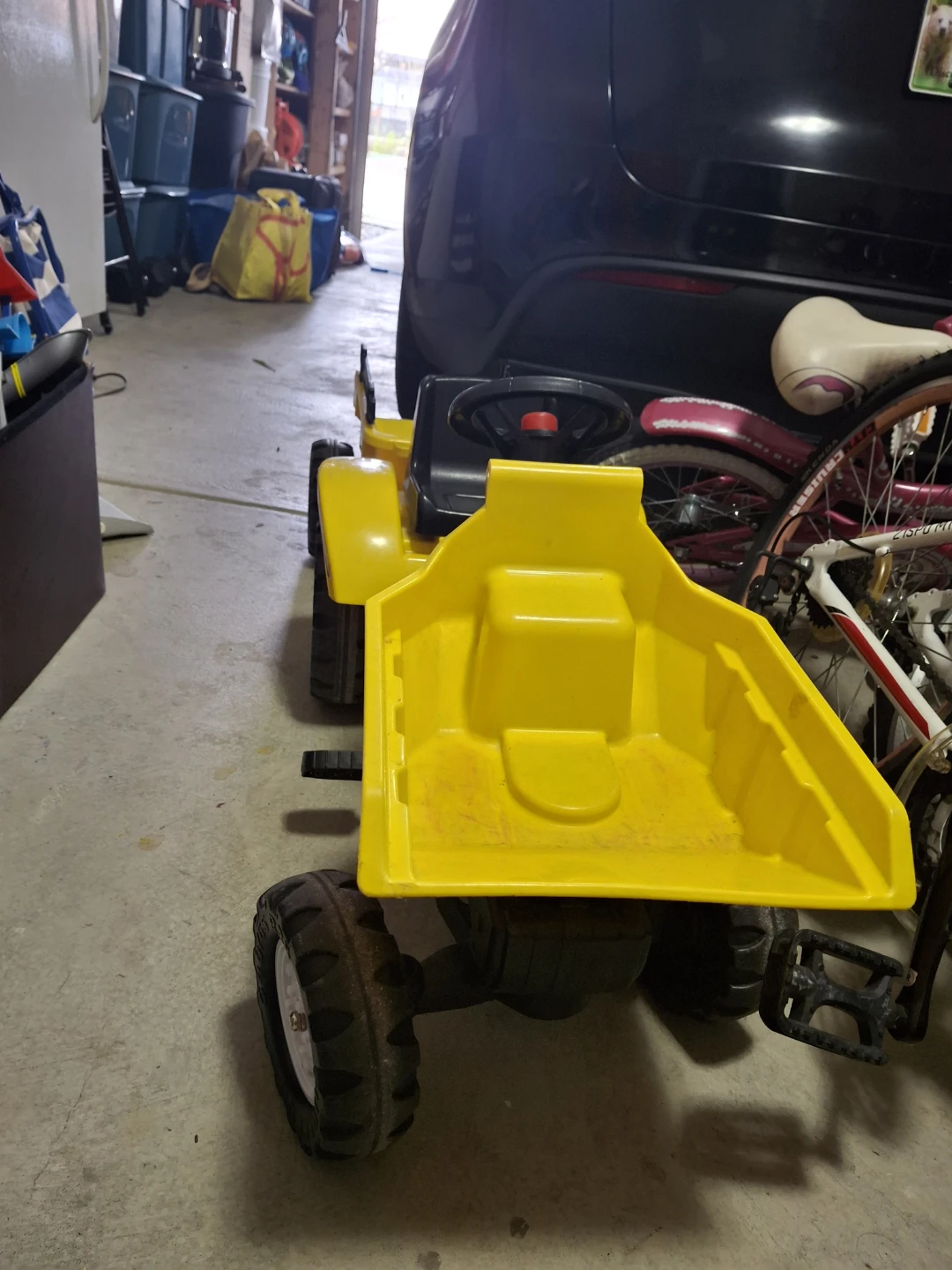 Yellow Pedal Tractor with Trailer - photo 2