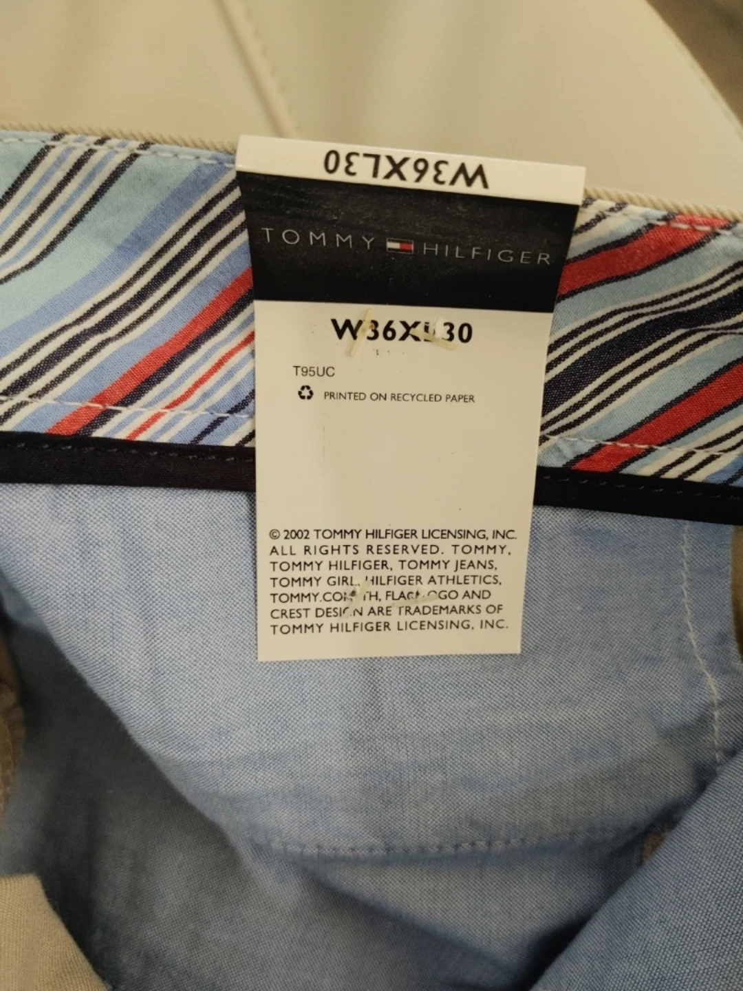 🥕BRAND NEW TOMMY HILFIGER TAN CHINOS MENS SIZE 36 X30 - photo 3