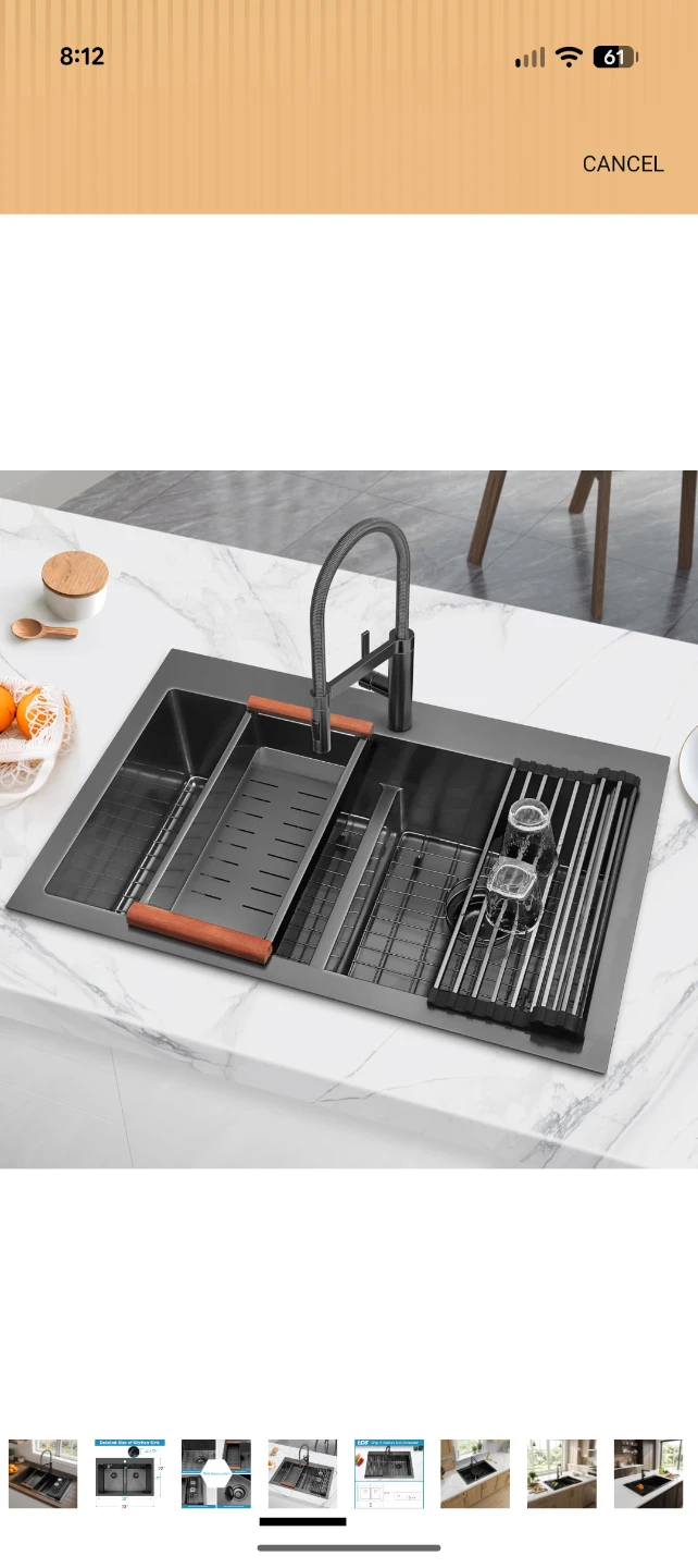 LQS Drop-In Kitchen Sink - Double Bowl with Accessories - photo 4