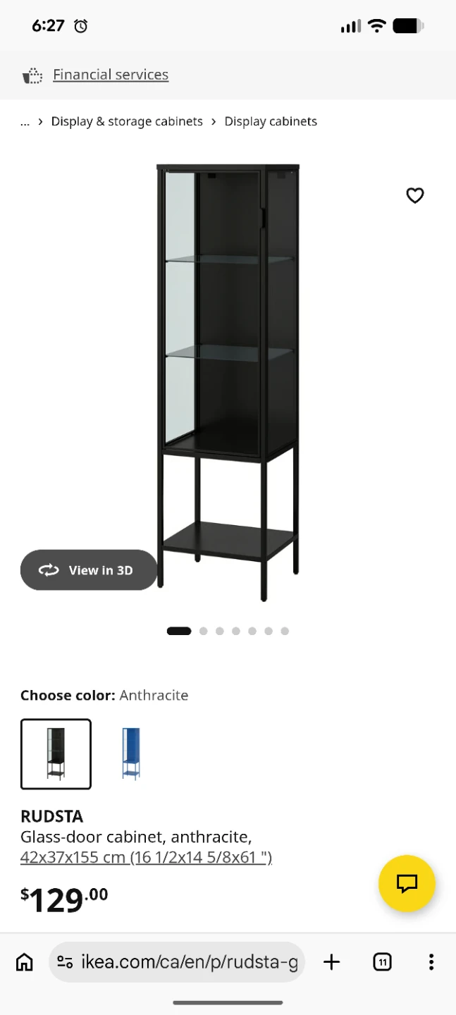 IKEA RUDSTA Glass-door cabinet - Light Blue - photo 3