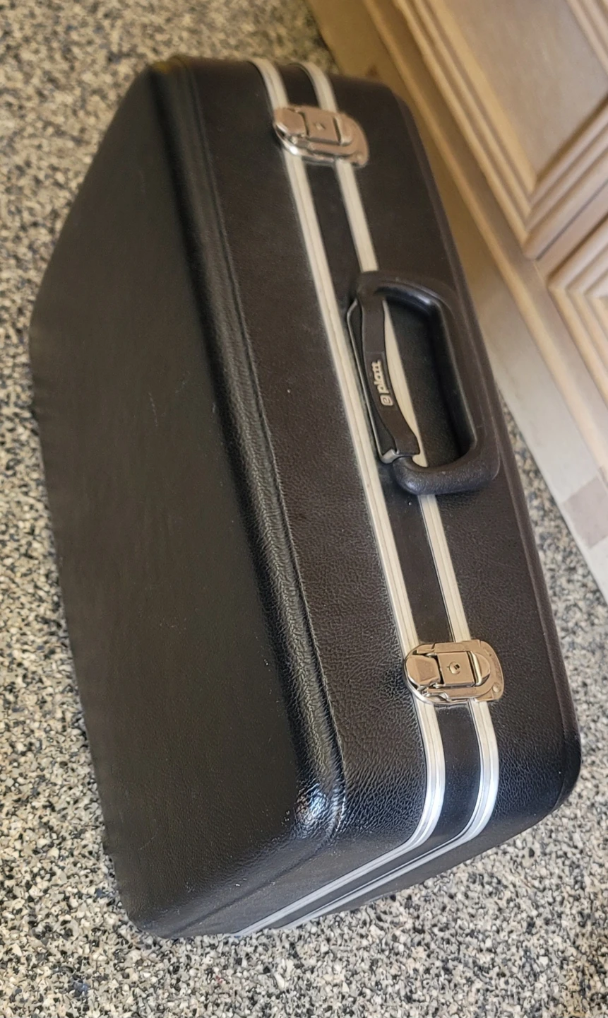 Black Briefcase/Case with Silver Trim