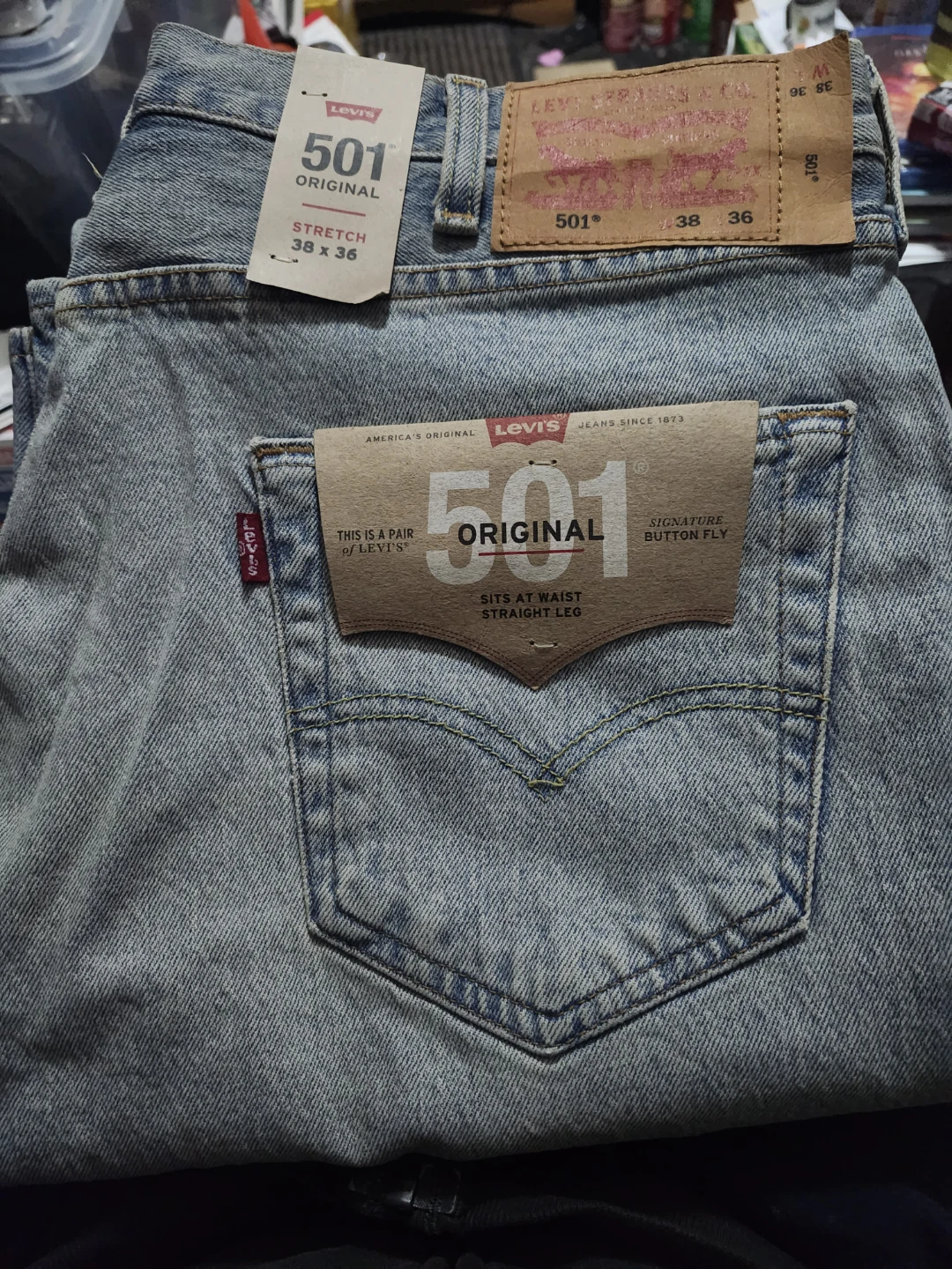 Levi's 501 Original Stretch Jeans 38x36