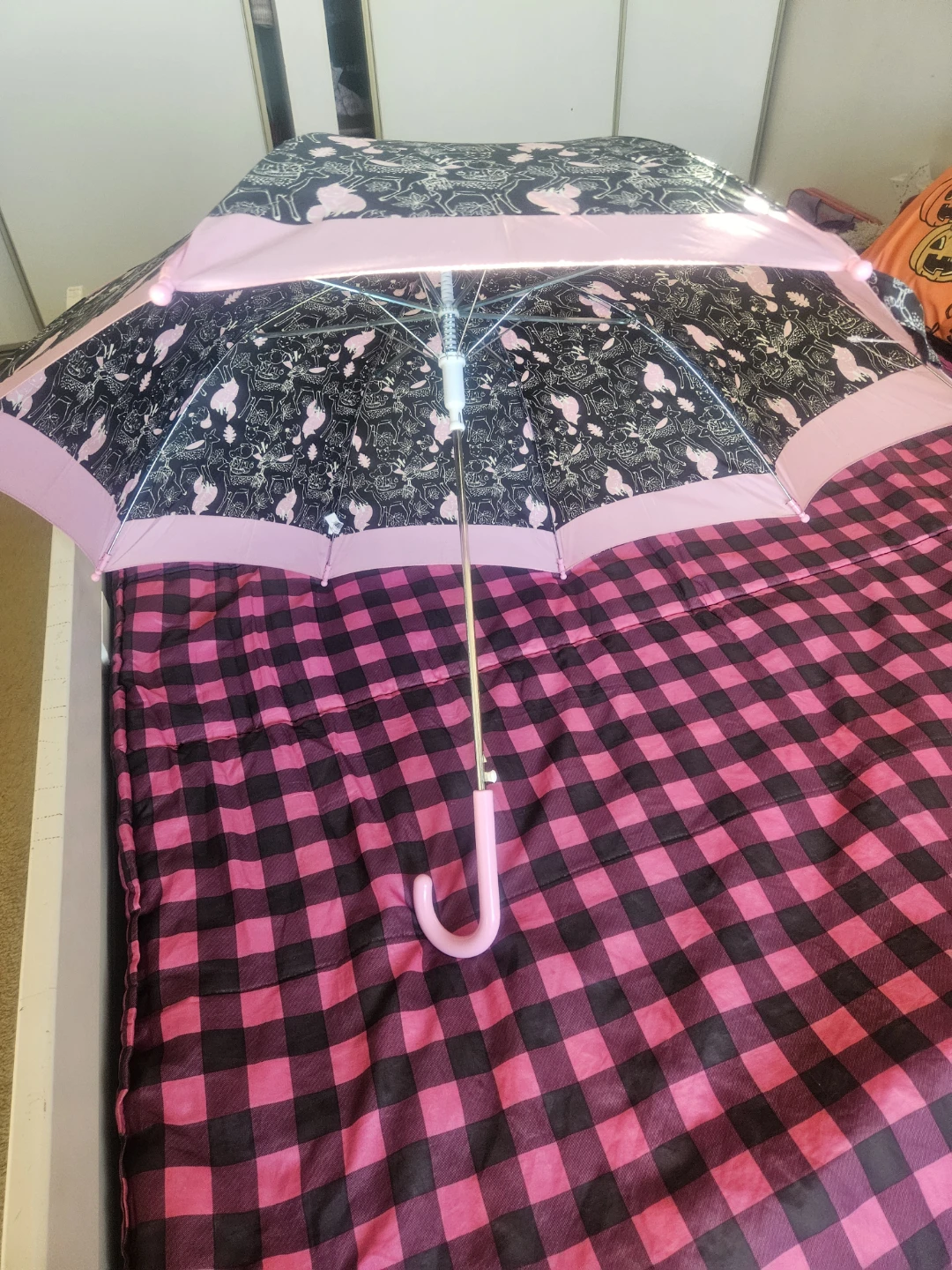 Pink and Black Patterned Umbrella - photo 4