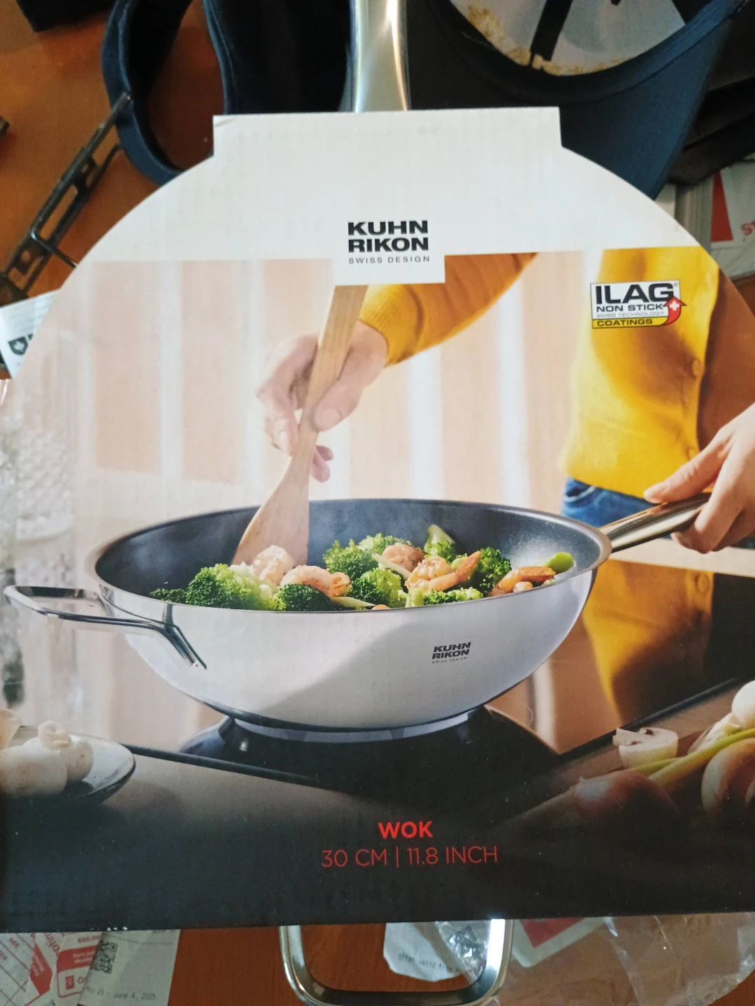 🥕🔥Kuhn Rikon Swiss Design Pro Wok - 30 cm / 11.8 Inch