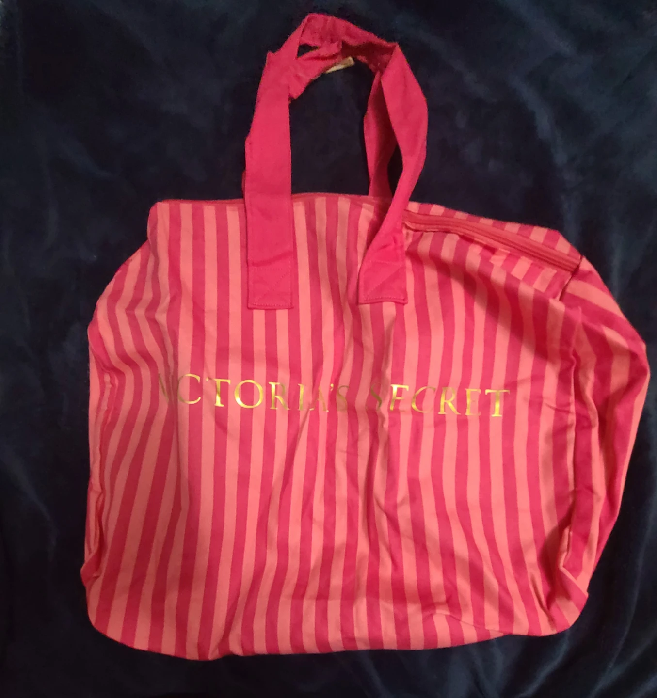 Victoria's Secret Pink Striped Duffle Bag