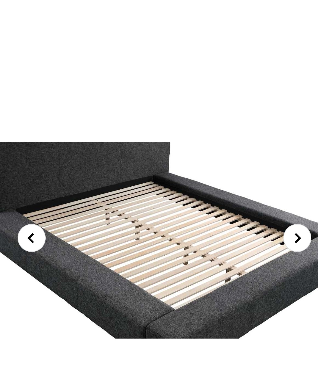 Grey Upholstered Platform Bed Frame