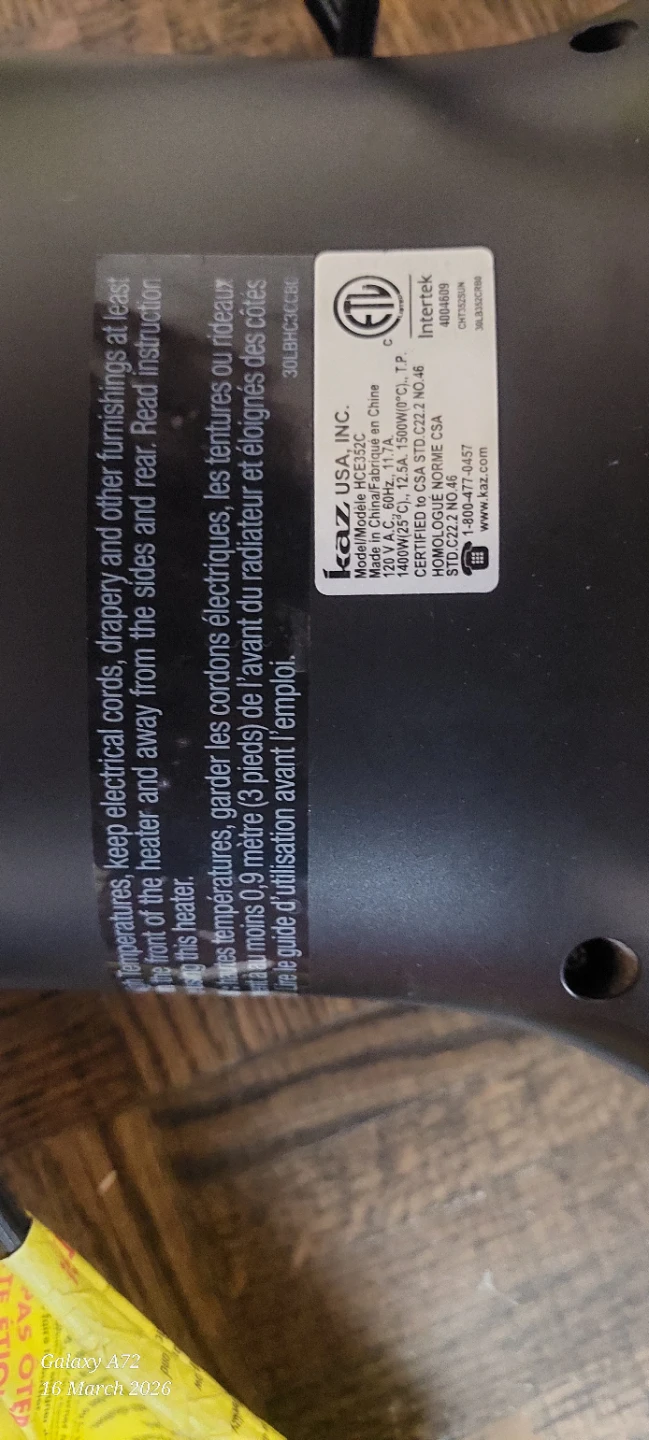 Honeywell Black Tower Heater - photo 3