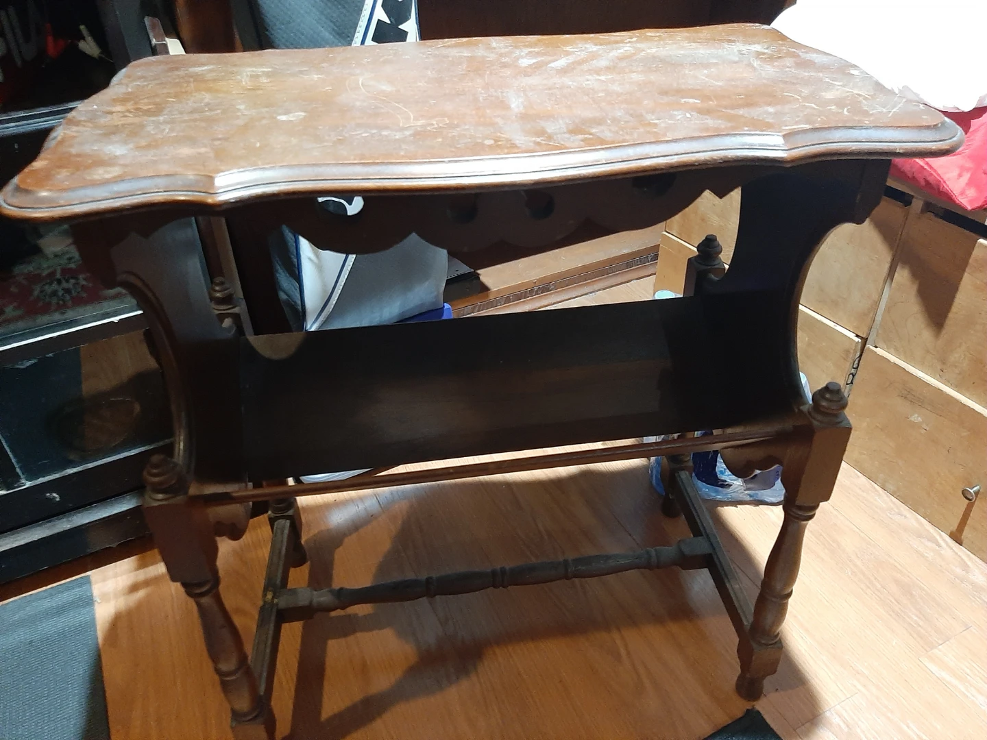 Antique Wooden Side Table - photo 4
