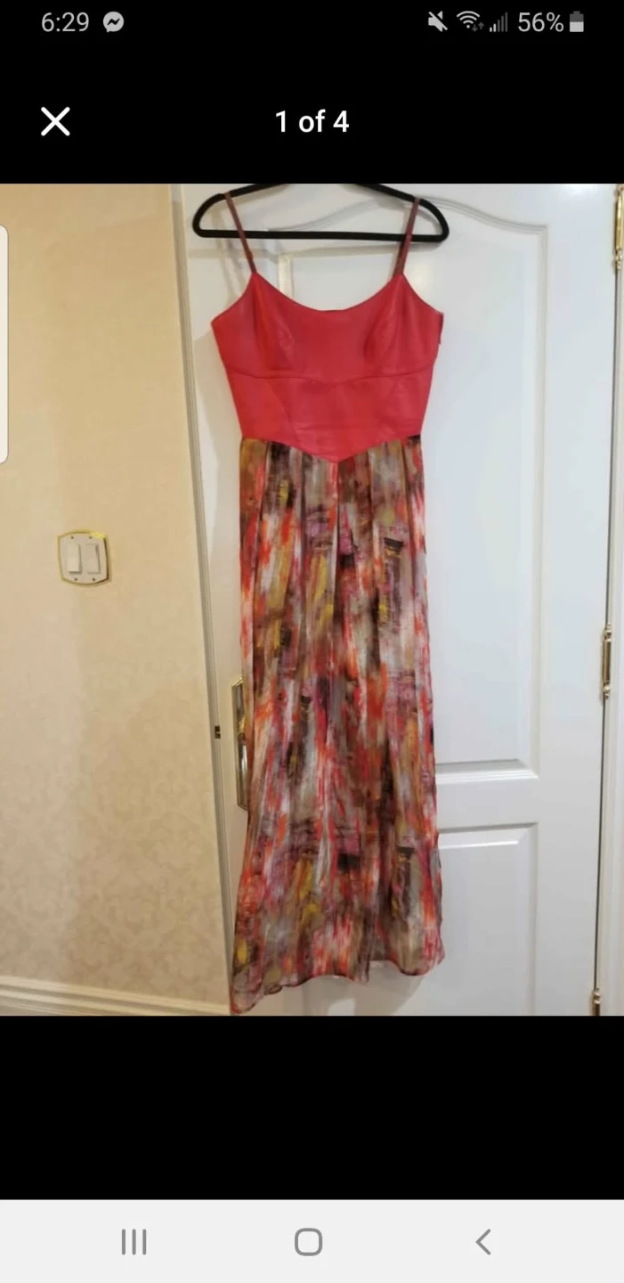 Danuer Leather and natural silk Women's Maxi Dress - photo 2