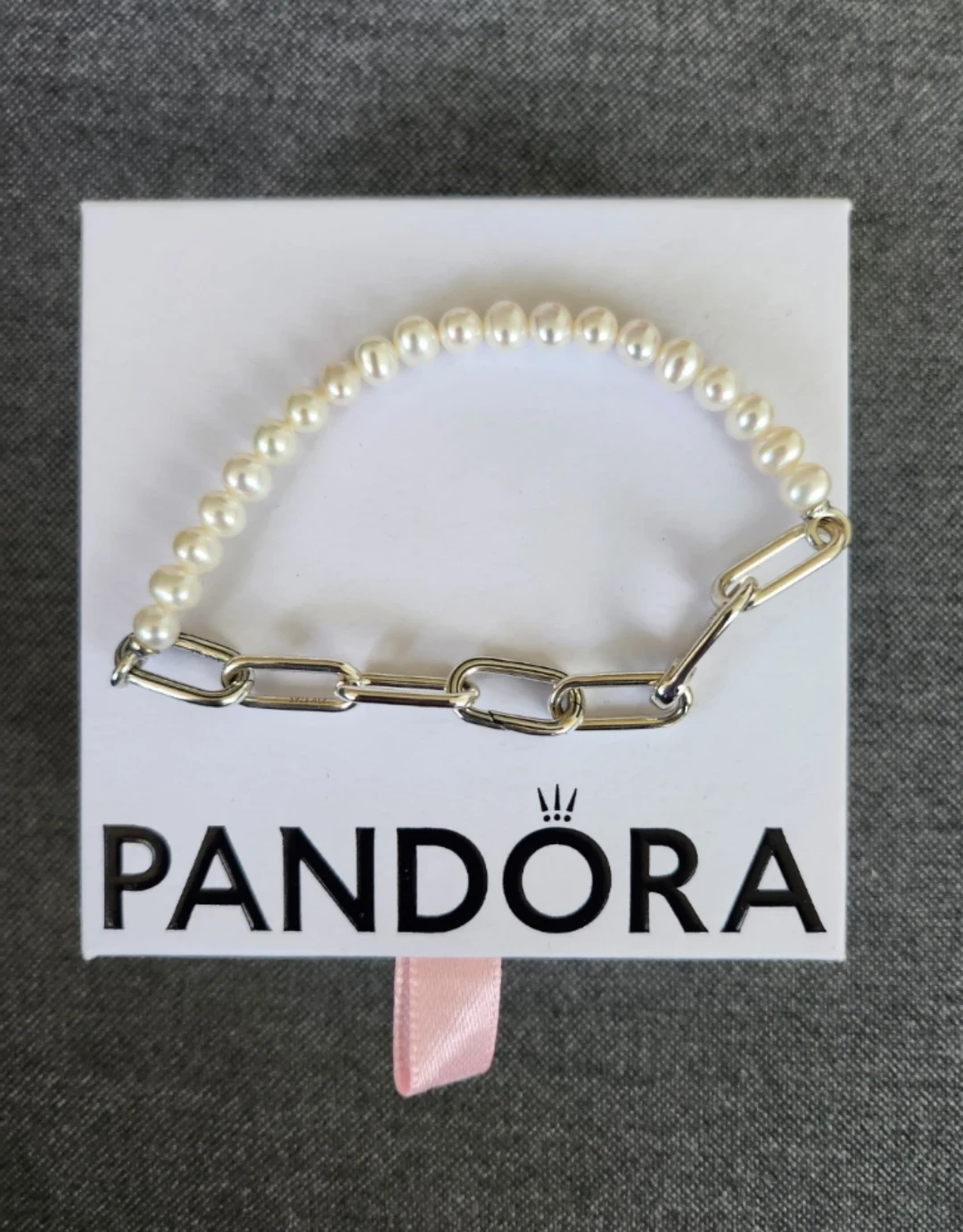Pandora Pearl and Chain Bracelet