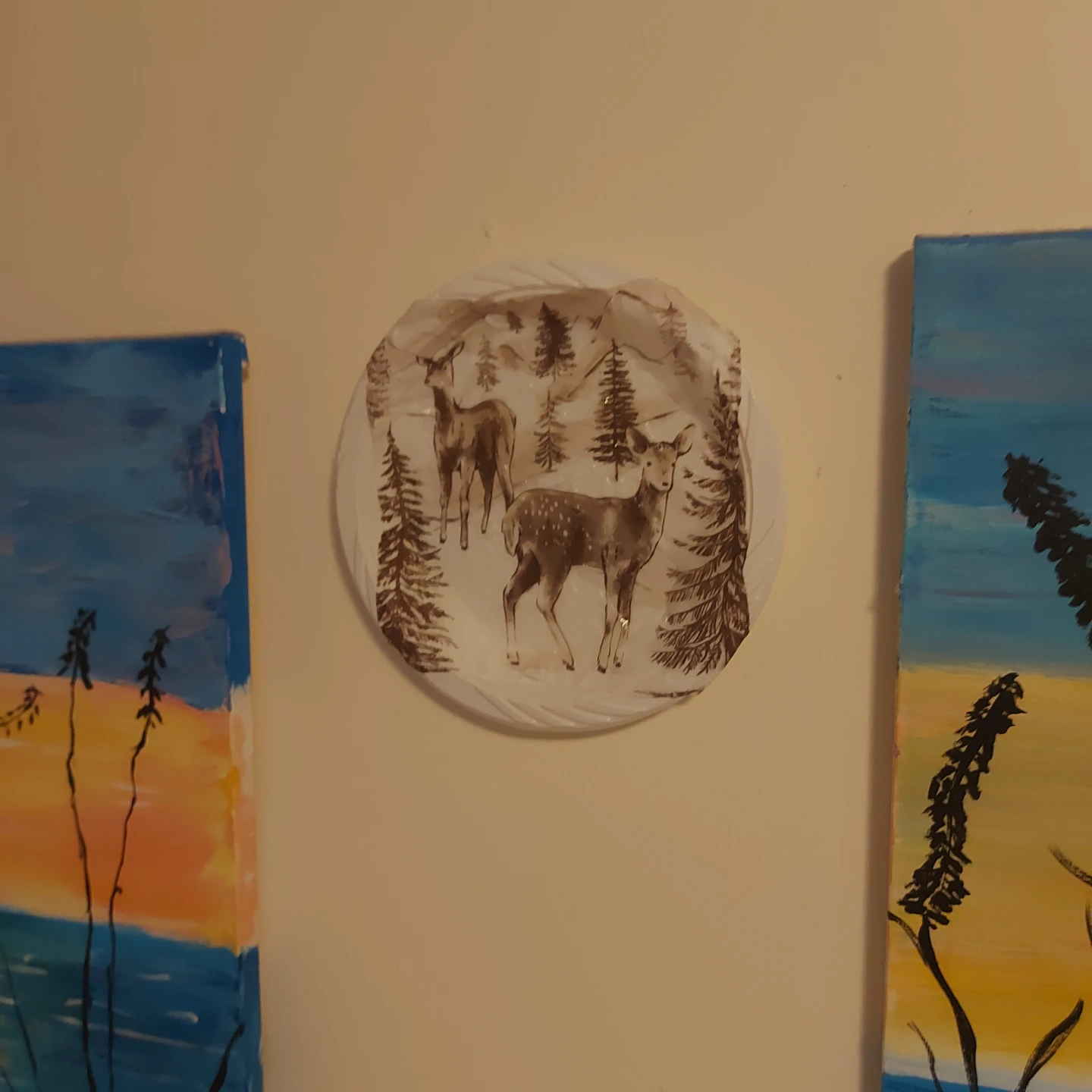 Decorative Plate with Deer and Trees Design 🥕 - photo 3