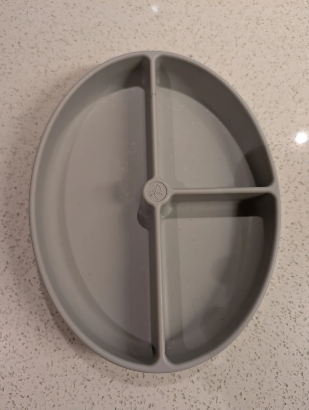 Grey Silicone Divided Toddler Plate