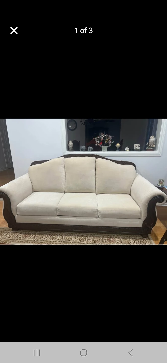 Cream Sofa and Loveseat Set - photo 2
