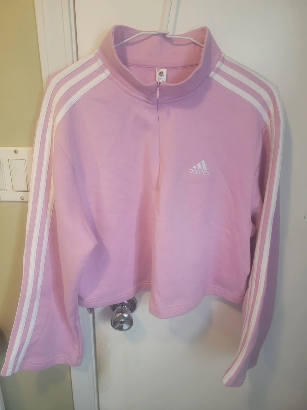 Adidas Pink Zip Track Jacket - size M - photo 2