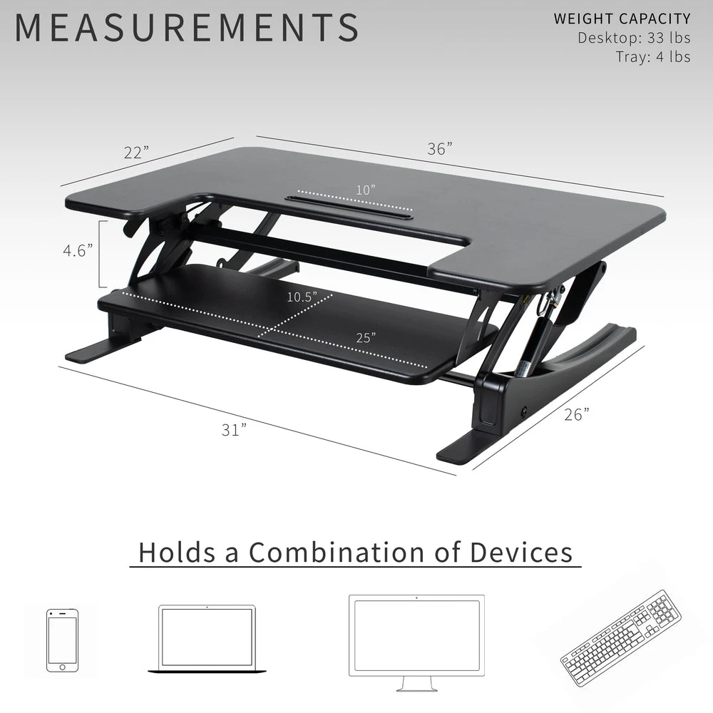 Adjustable Standing Desk Converter