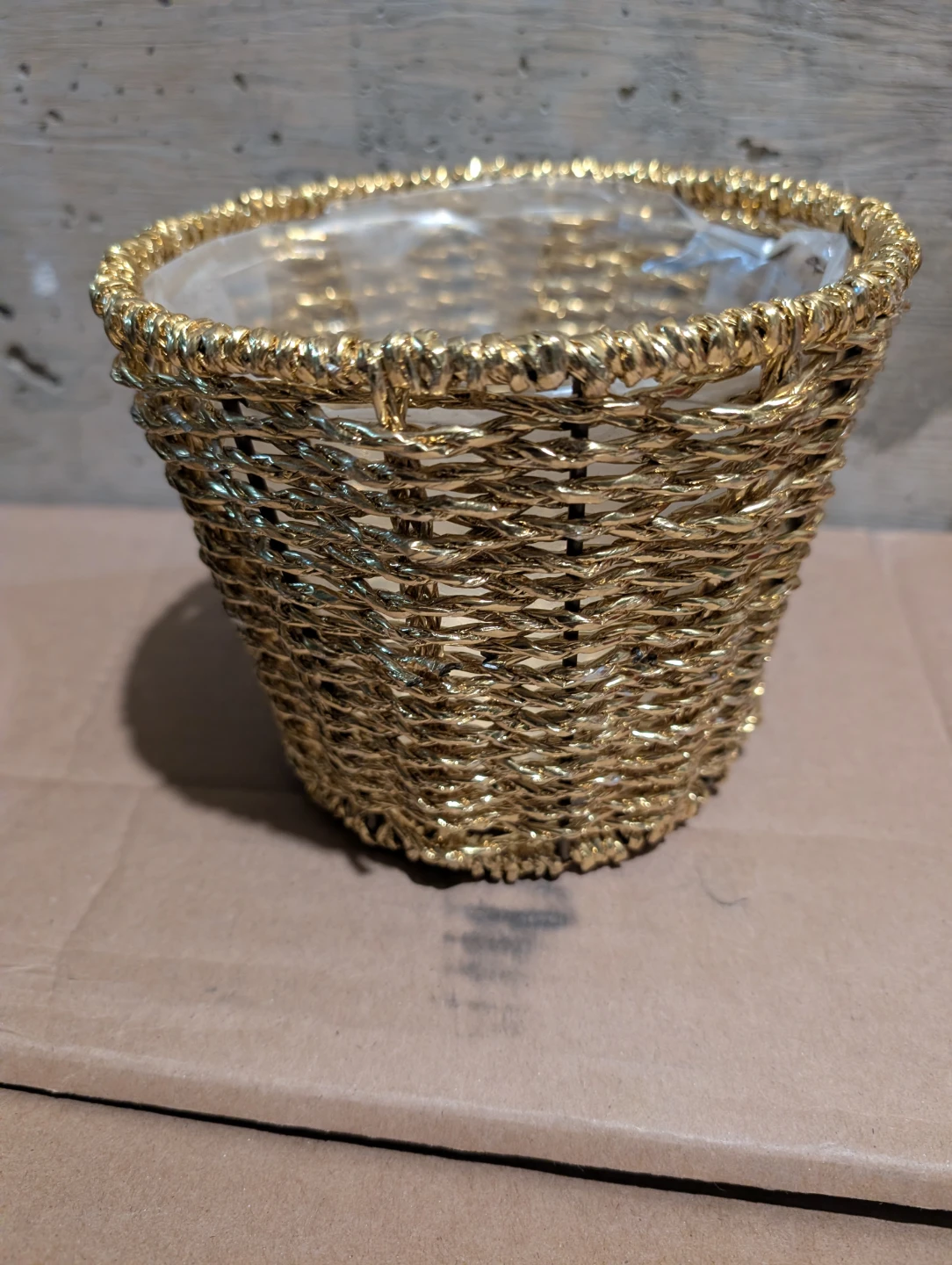 Decorative Gold Woven Basket - photo 4