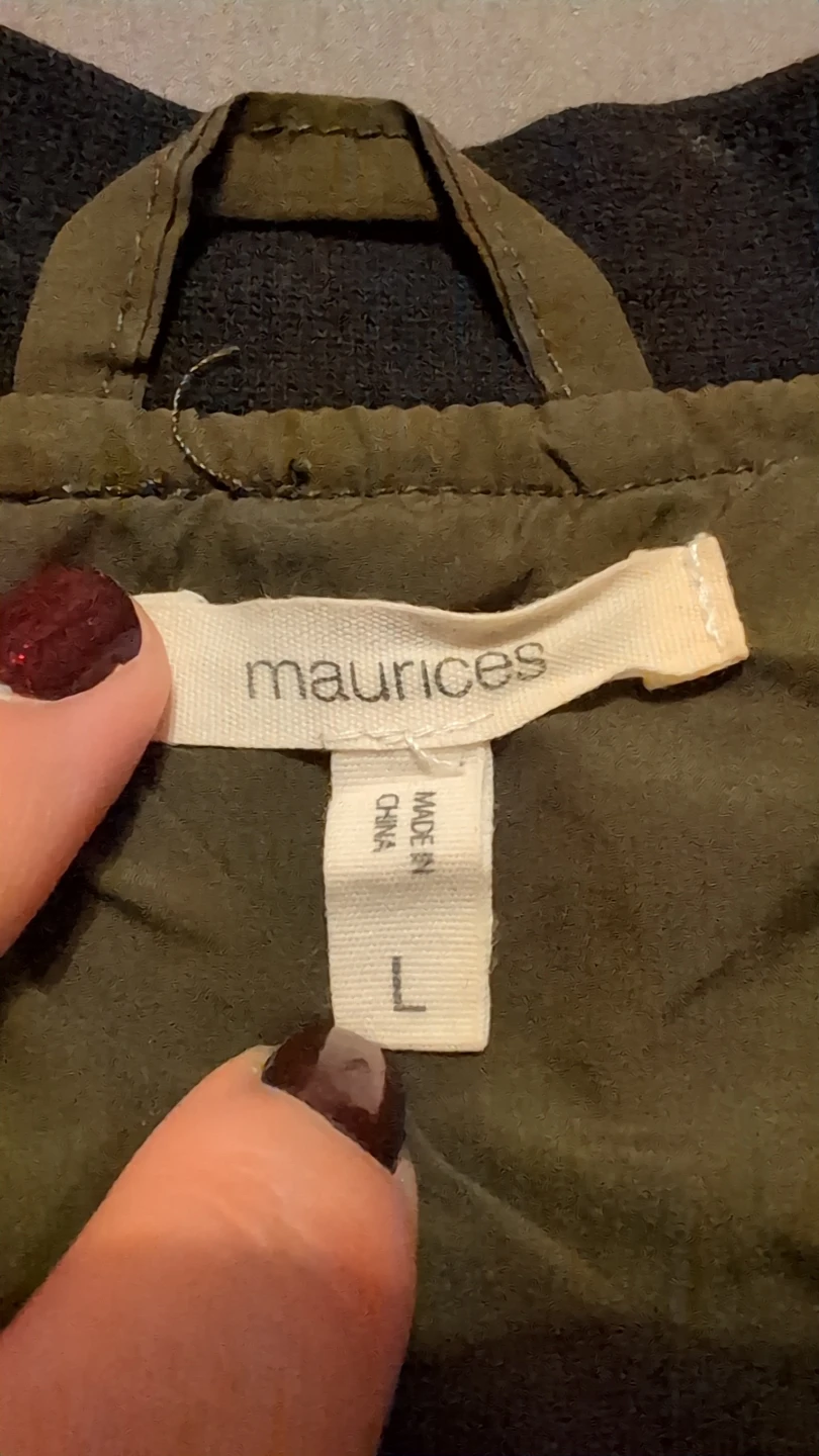 Maurice's Women's Green Bomber Jacket Size L - photo 2