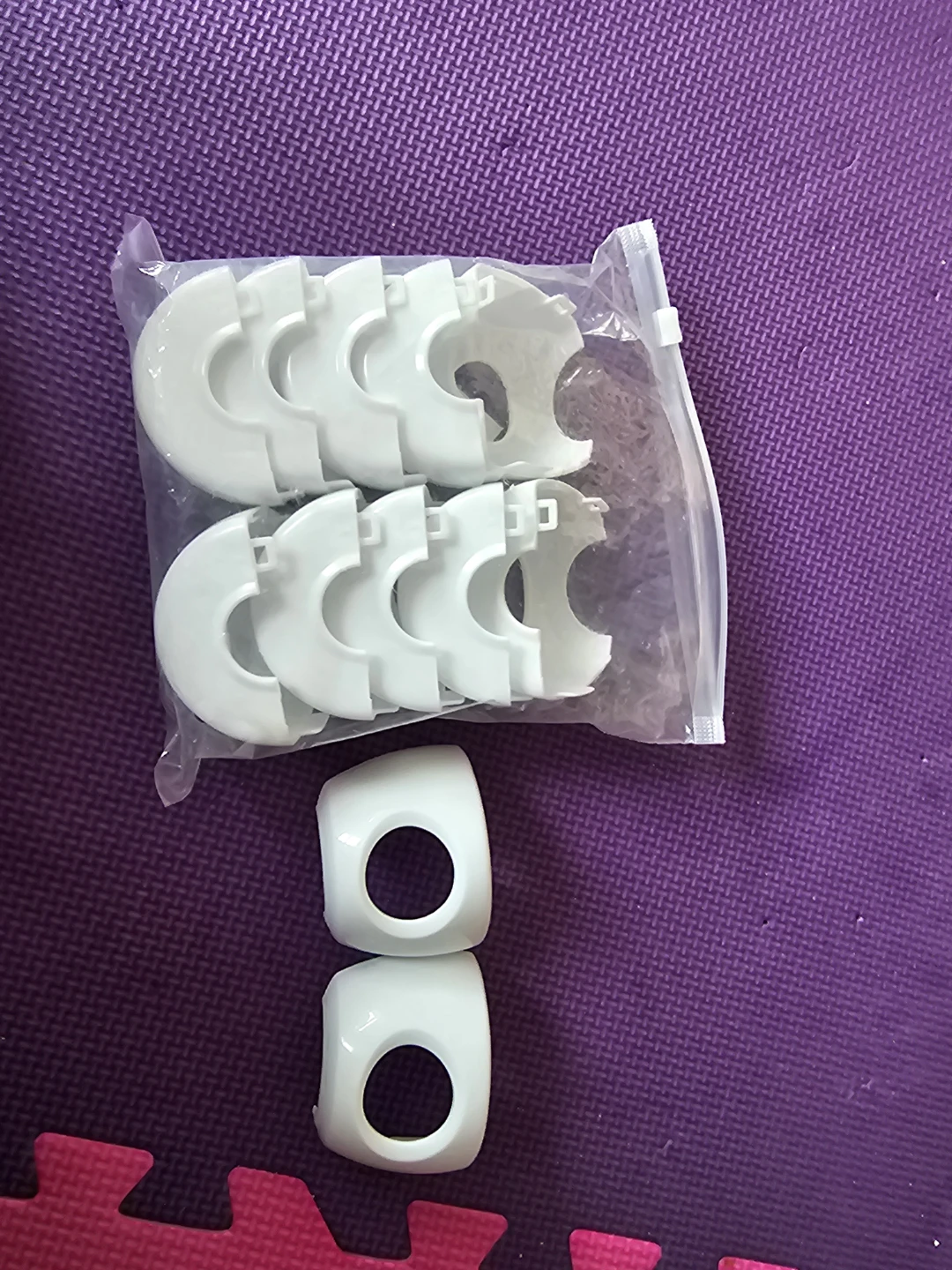 Set of 6 White Cabinet Door Handles