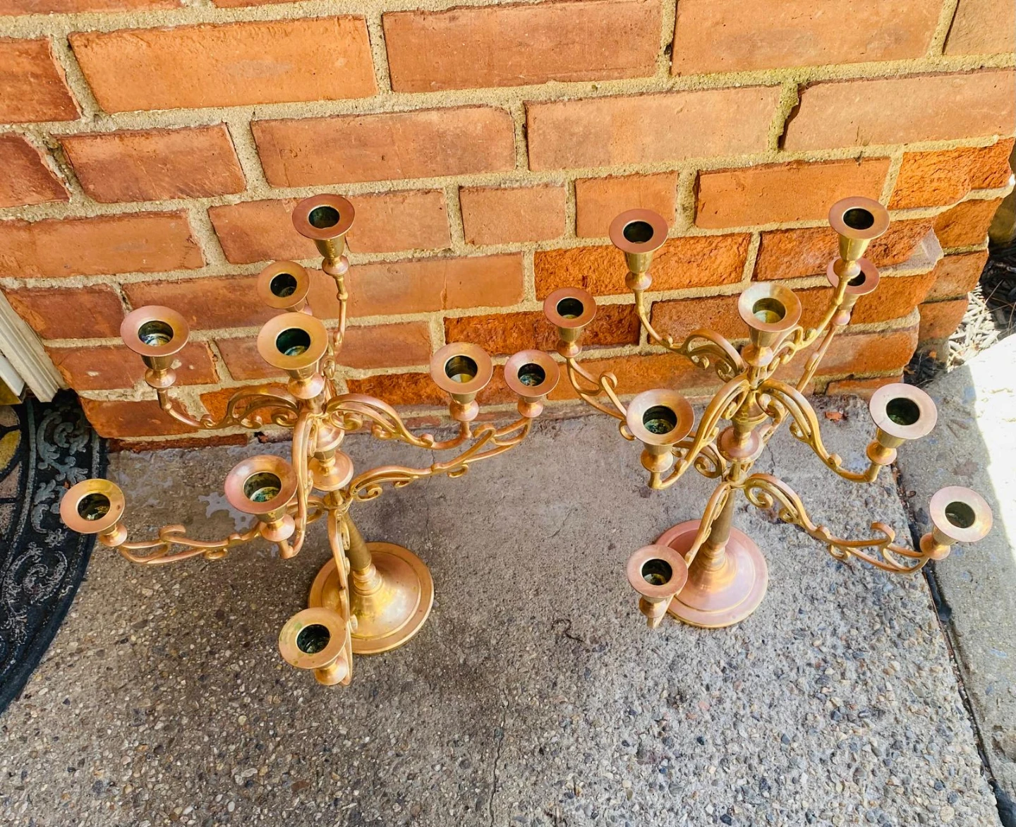 Brass Candelabra Centerpiece