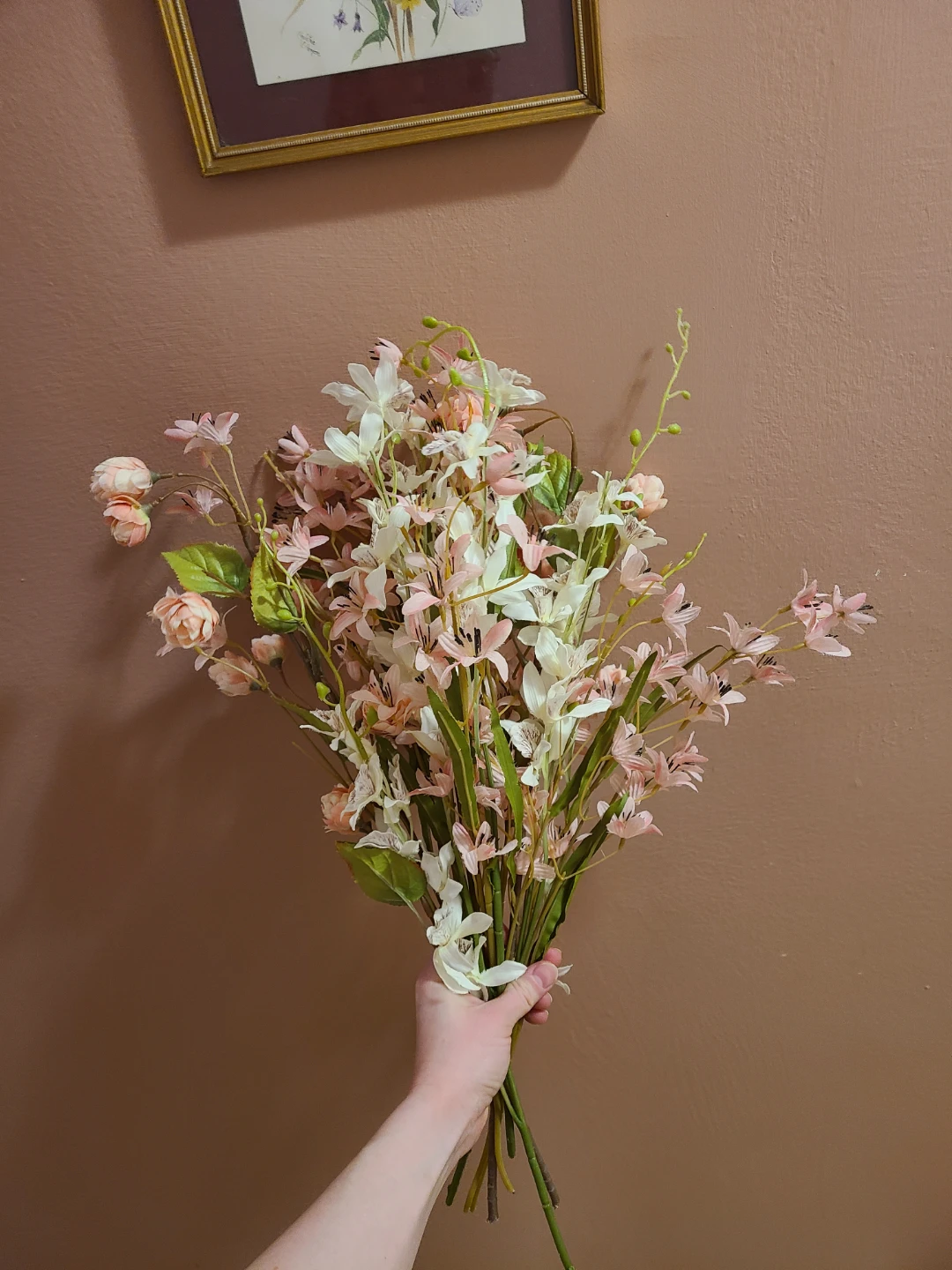 🥕Artificial Flower Bouquet - Pink & White - photo 2