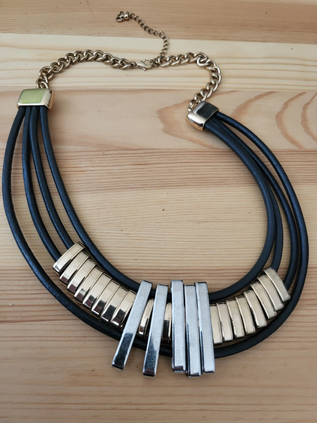Necklace with Gold and Silver Tone Accents