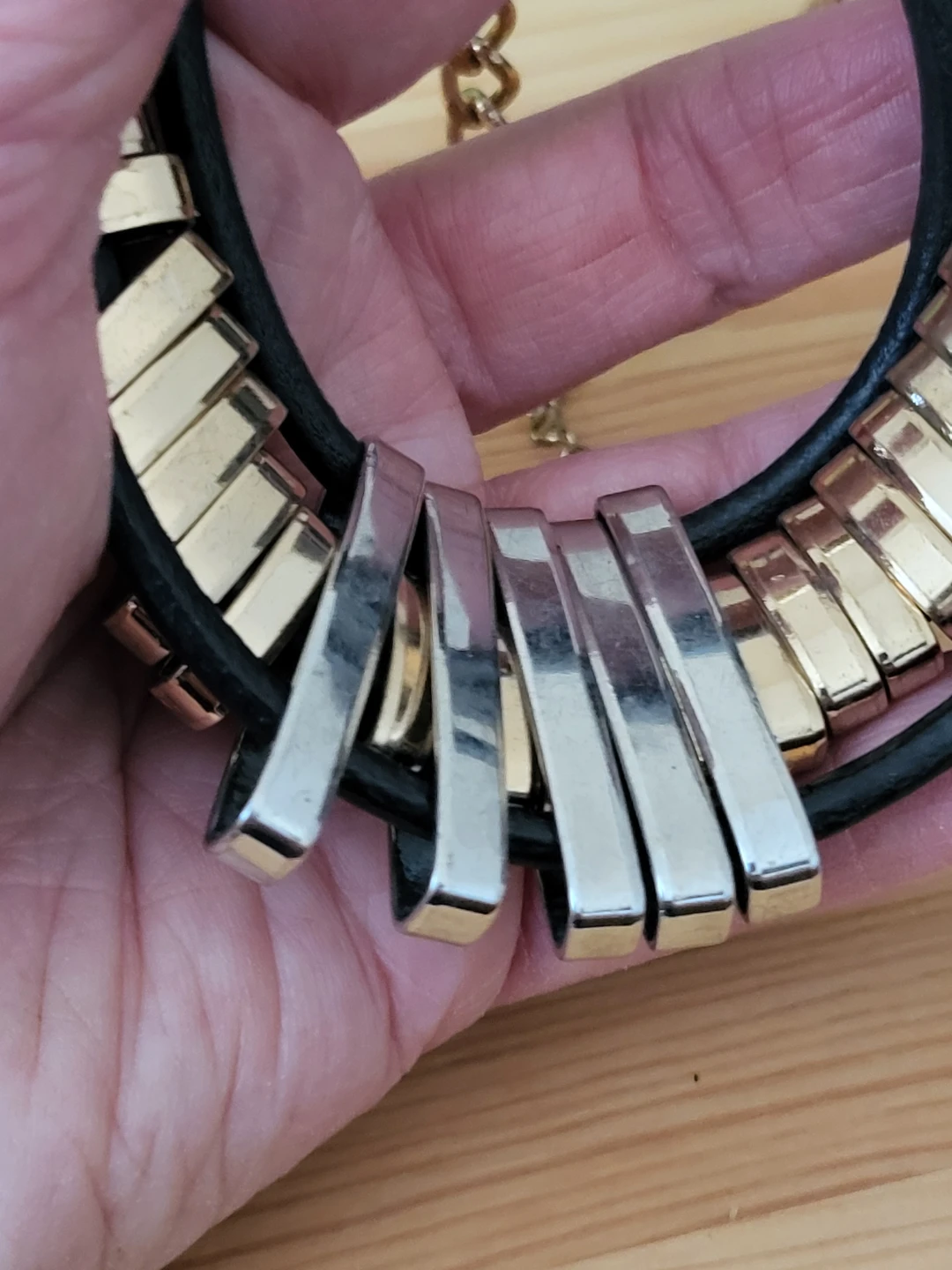 Necklace with Gold and Silver Tone Accents - photo 4
