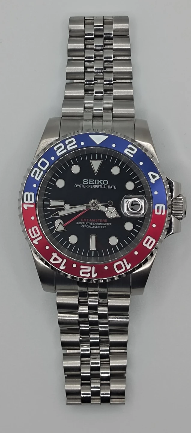 MOD Seiko Automatic GMT-Master II "Pepsi" Watch