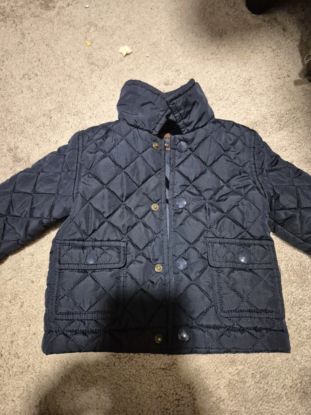Navy Quilted Jacket